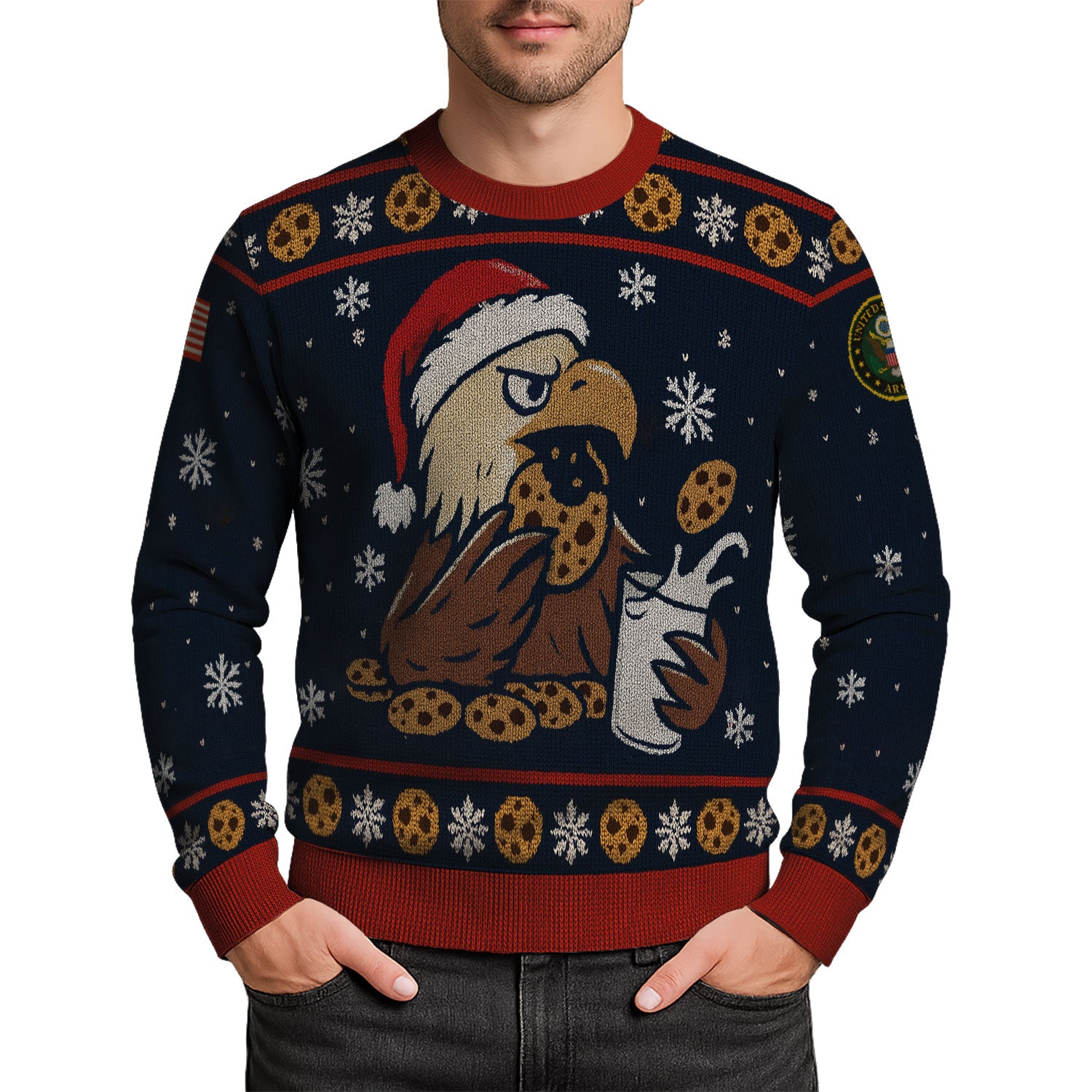 US Army Eagle Ugly Christmas Sweater