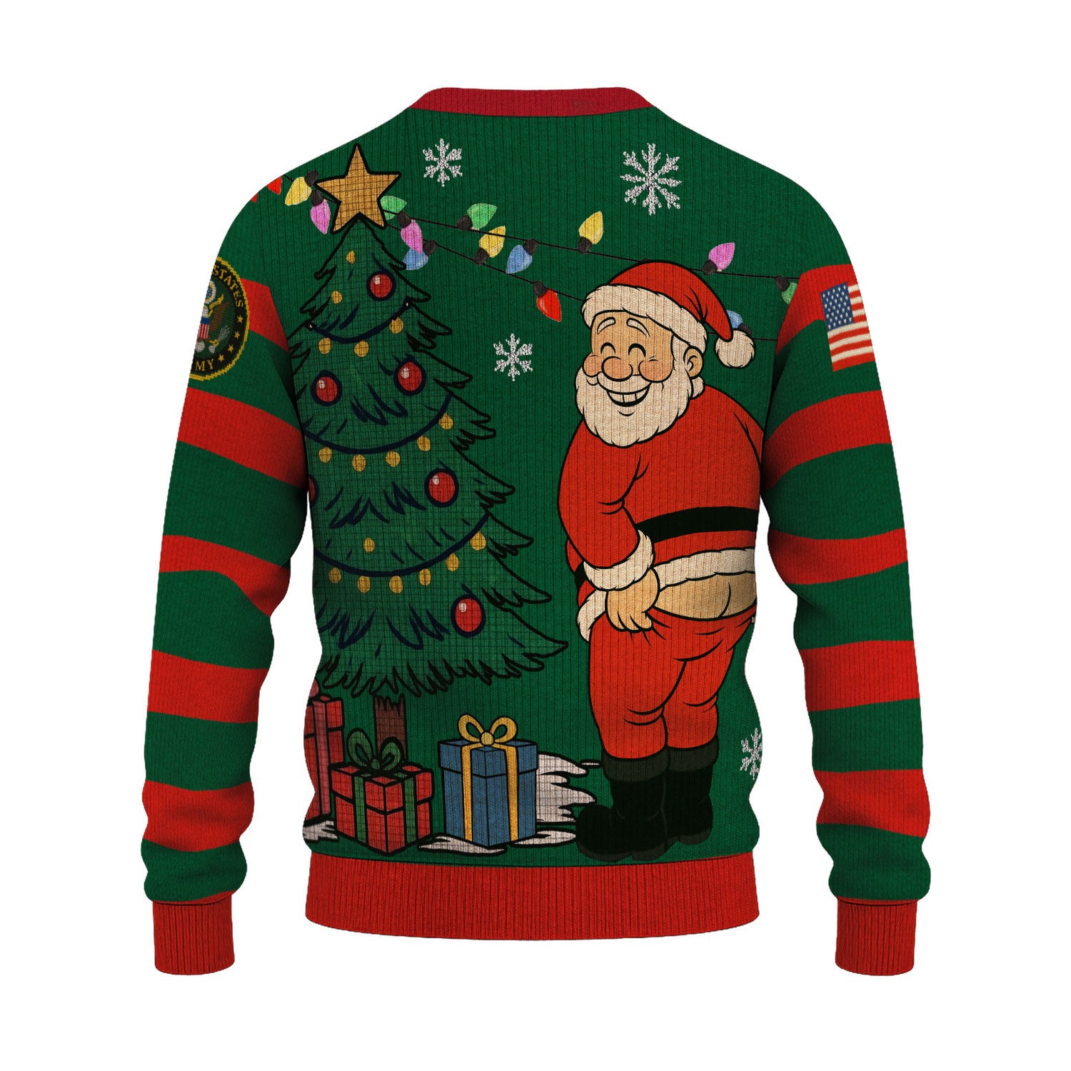 US Army Santa Xmas Ugly Christmas Sweater