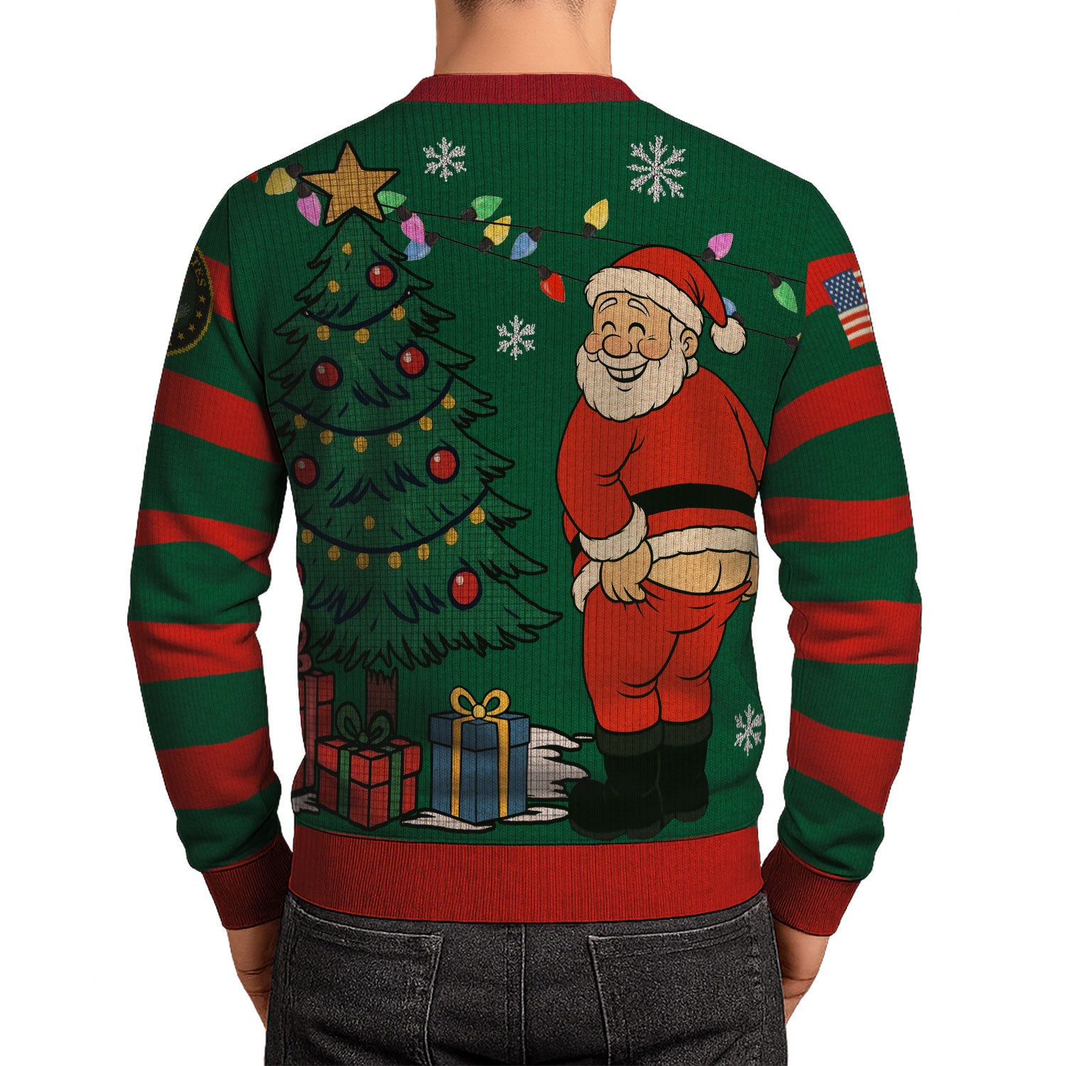 US Army Santa Xmas Ugly Christmas Sweater
