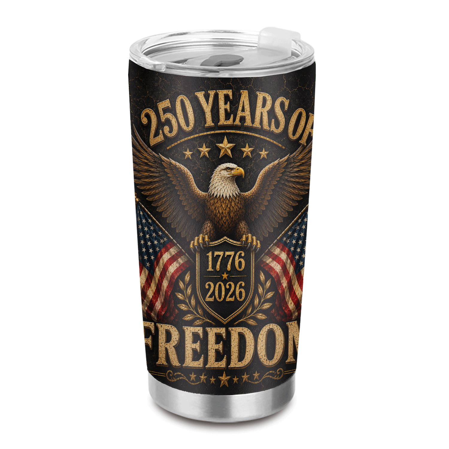 USA 250 Years of Freedom Eagle Flag 20oz Stainless Tumbler