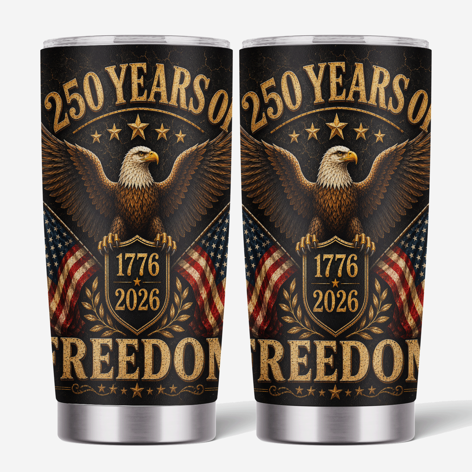 USA 250 Years of Freedom Eagle Flag 20oz Stainless Tumbler