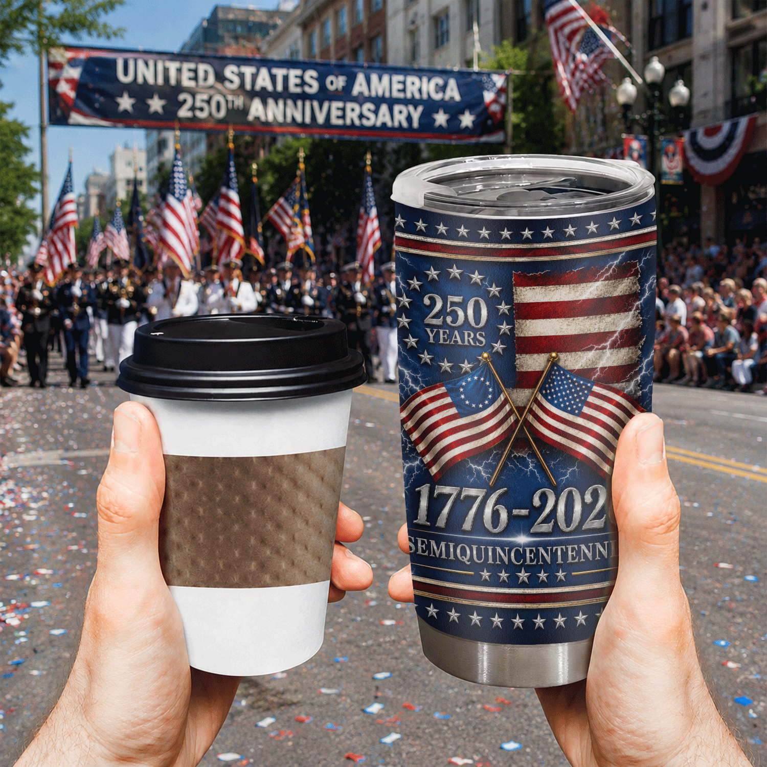 USA 250 Years Semiquincentennial 1776-2026 20oz Tumbler