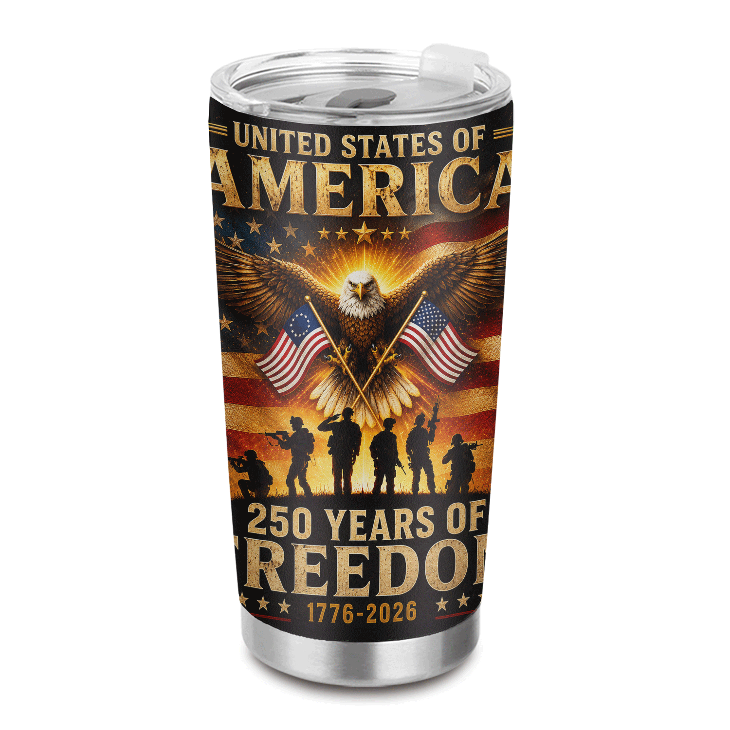Patriotic USA Freedom Anniversary 20oz Tumbler