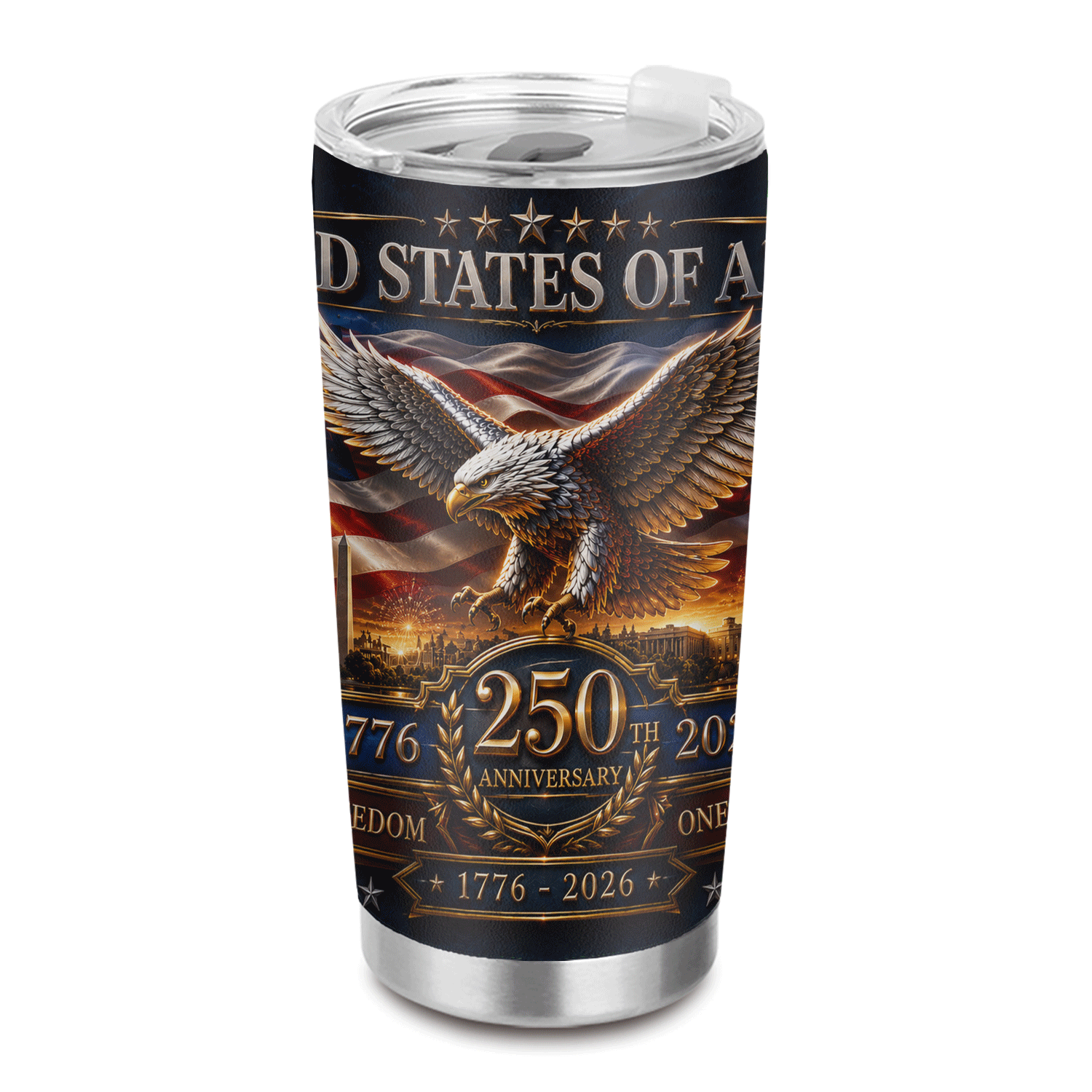 USA 250th Anniversary Eagle Liberty Bell 20oz Tumbler