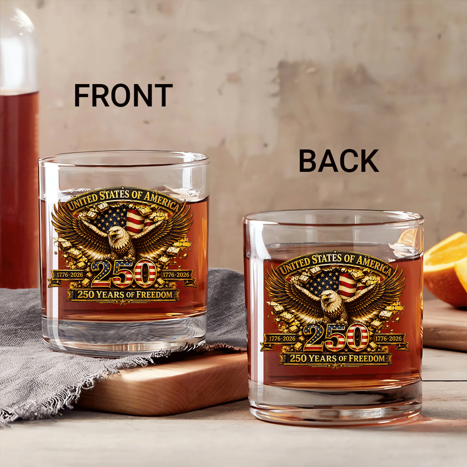 USA 250 Anniversary Bourbon Tumbler American Legacy Gift