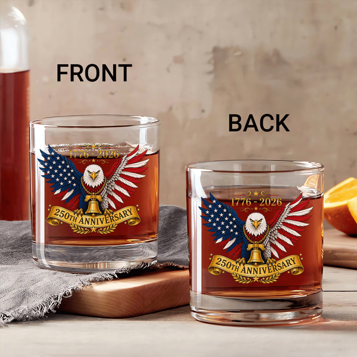 USA Independence Anniversary Whiskey Glass Heritage Collection