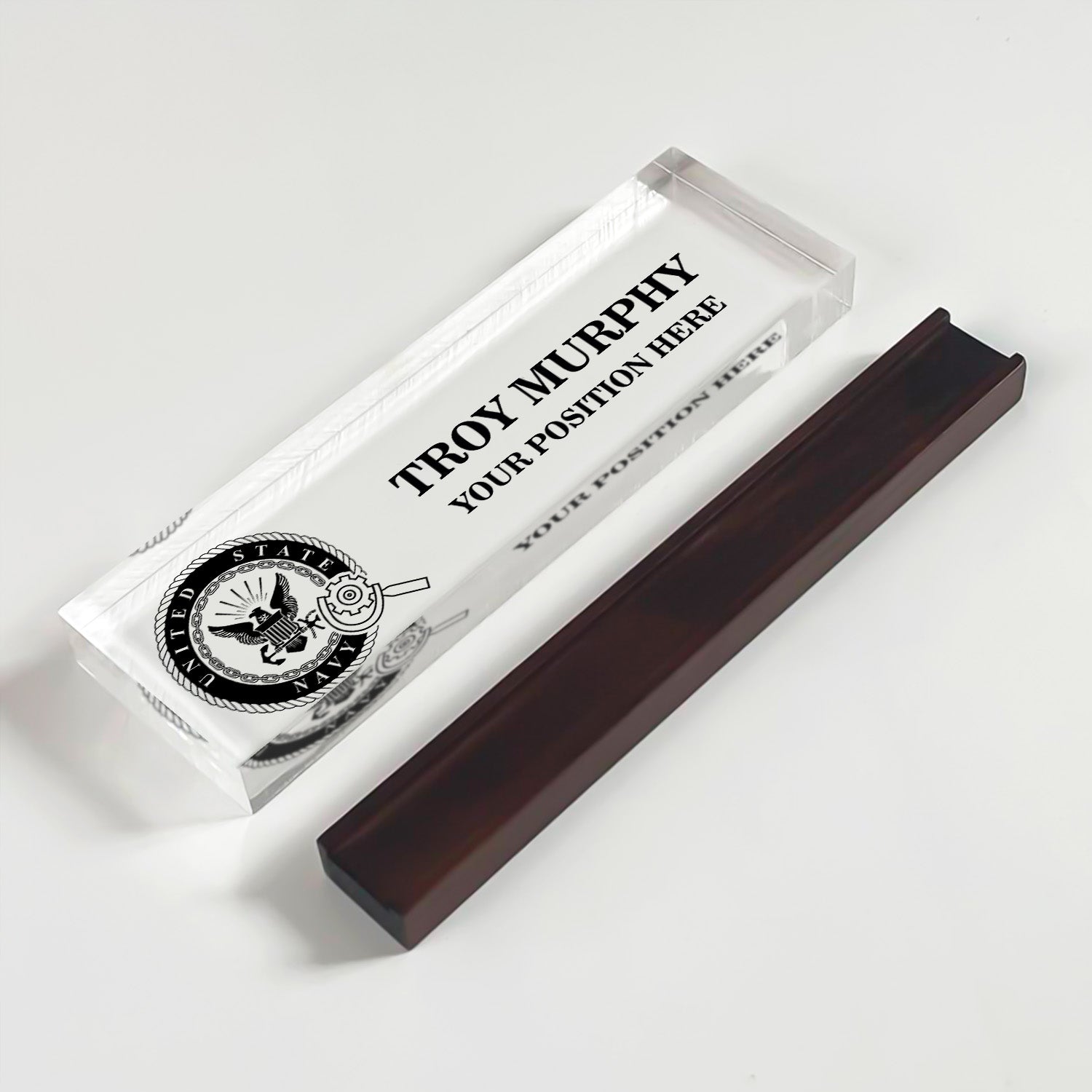 Personalized US Navy Desk Acrylic Plaque
