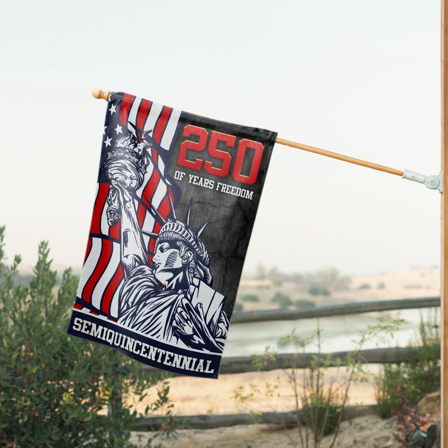 250 Years Of Freedom Semiquincentennial House Flag 28''x40'' Twin-Side Printing