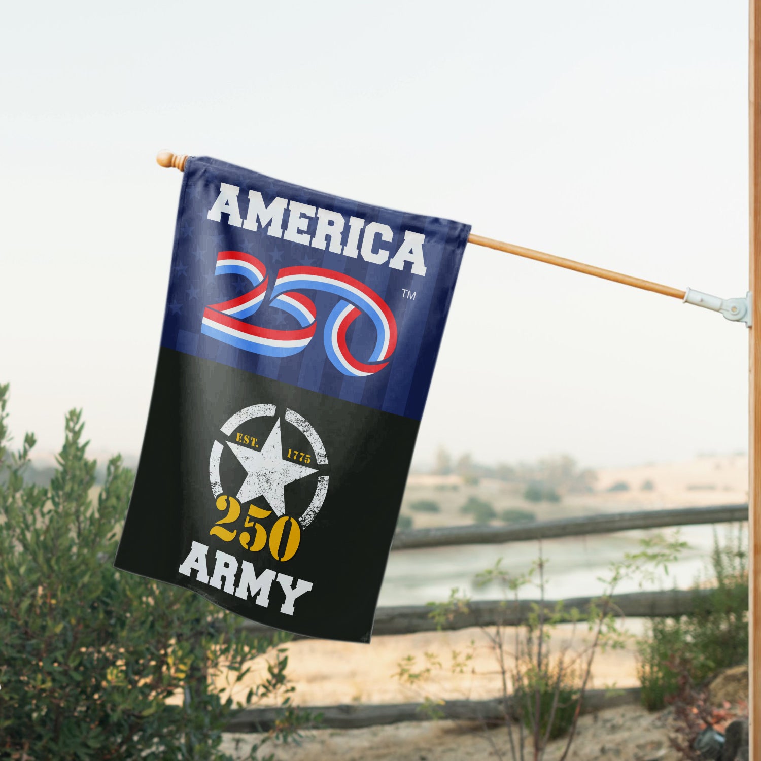 America 250, US Army 250 House Flag 28''x40'' Twin-Side Printing