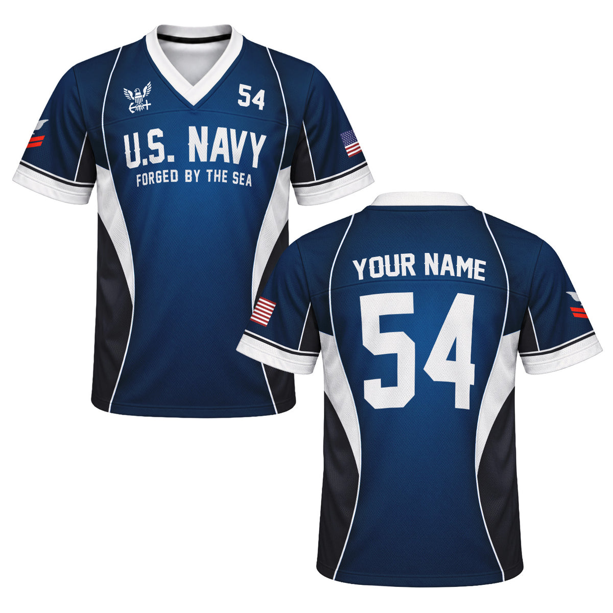 Personalized U.S. Navy Jersey Custom Rank Jersey Number and Text