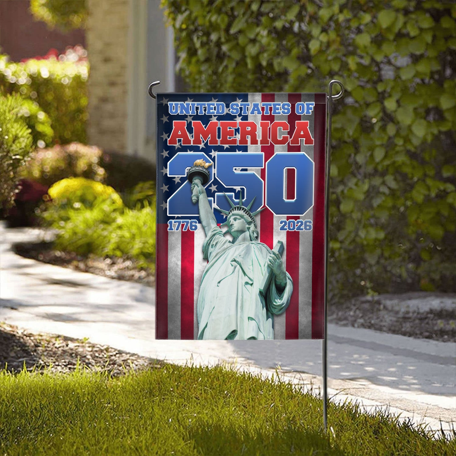 United States Of America 250 1776 - 2026 Garden Flag 12''x18'' Twin-Side Printing