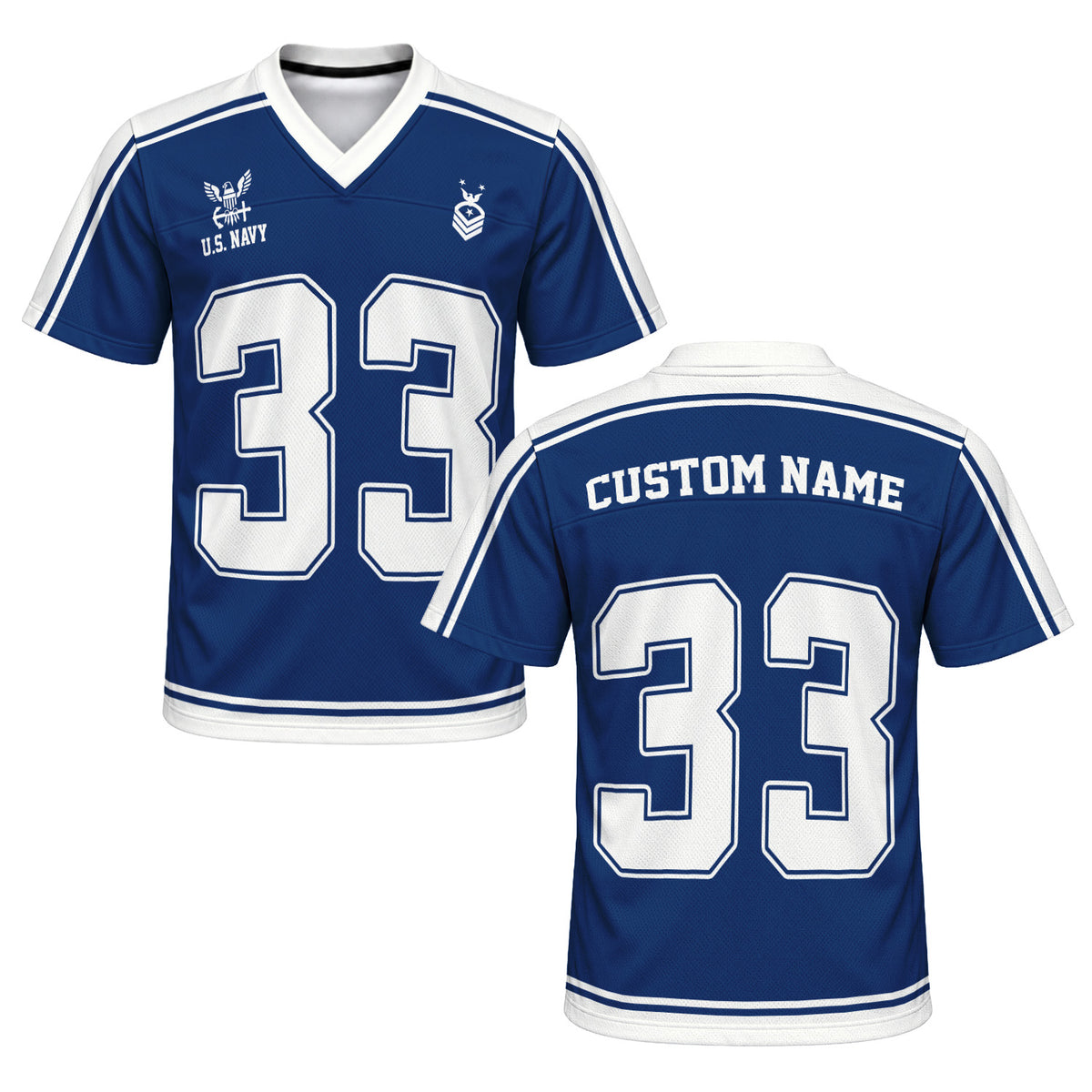 Custom U.S. Navy Jersey Personalized Rank Name Text and Number