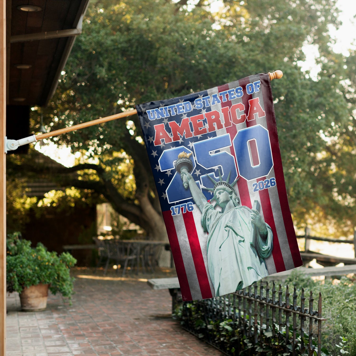 United States Of America 250 1776 - 2026 House Flag 28''x40'' Twin-Side Printing