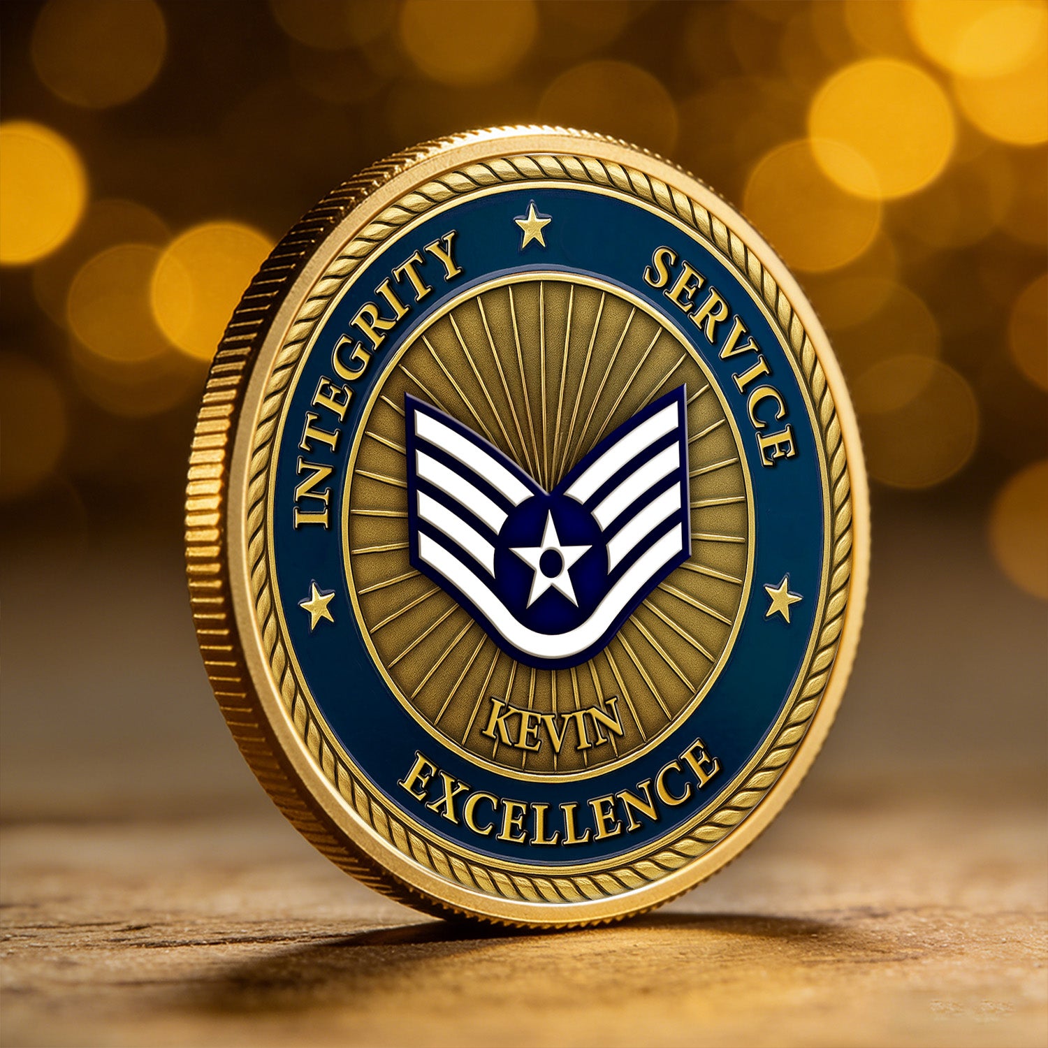 Personalized Challenge Coin US Air Force Rank Name Gift