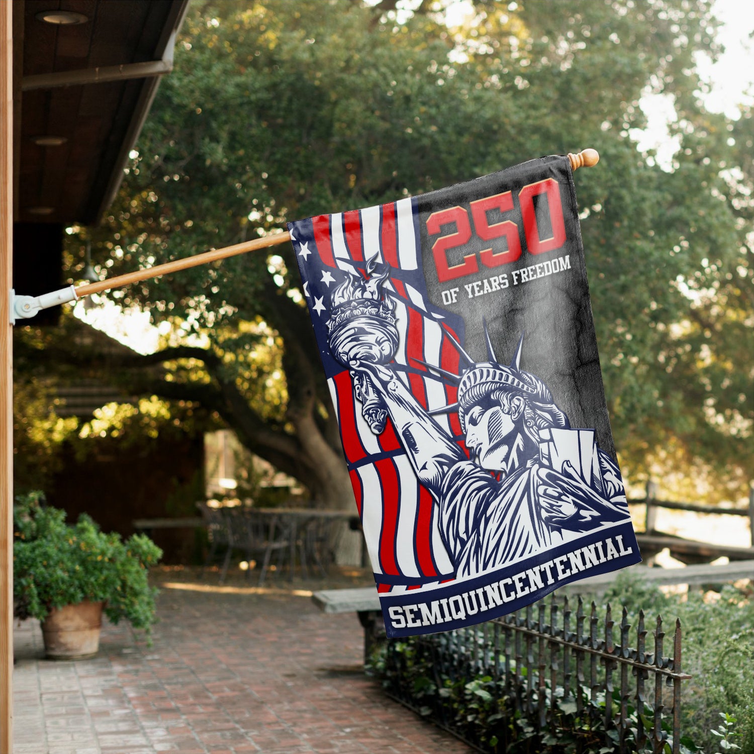 250 Years Of Freedom Semiquincentennial House Flag 28''x40'' Twin-Side Printing