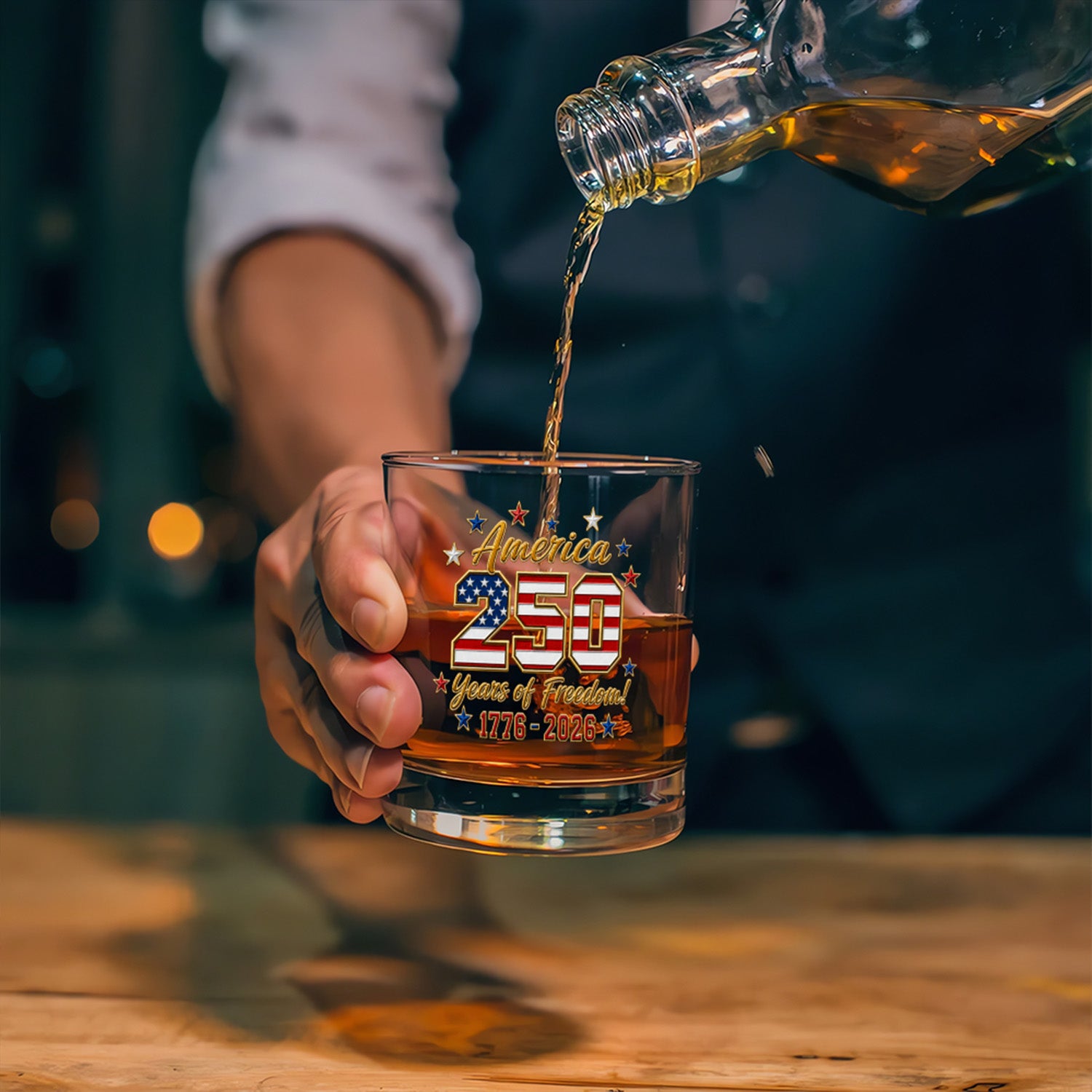 America 250 Freedom Whiskey Glass Gift