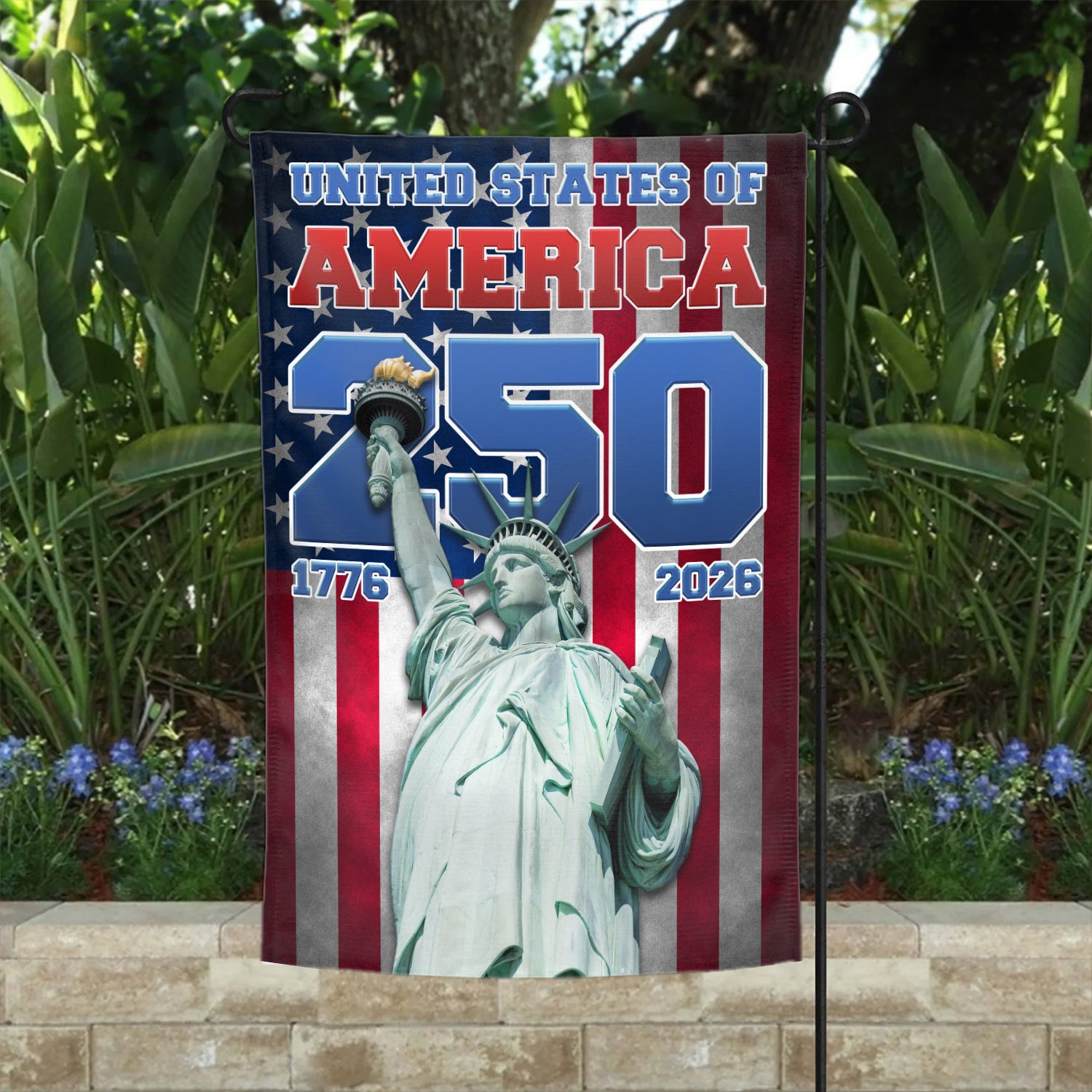 United States Of America 250 1776 - 2026 Garden Flag 12''x18'' Twin-Side Printing