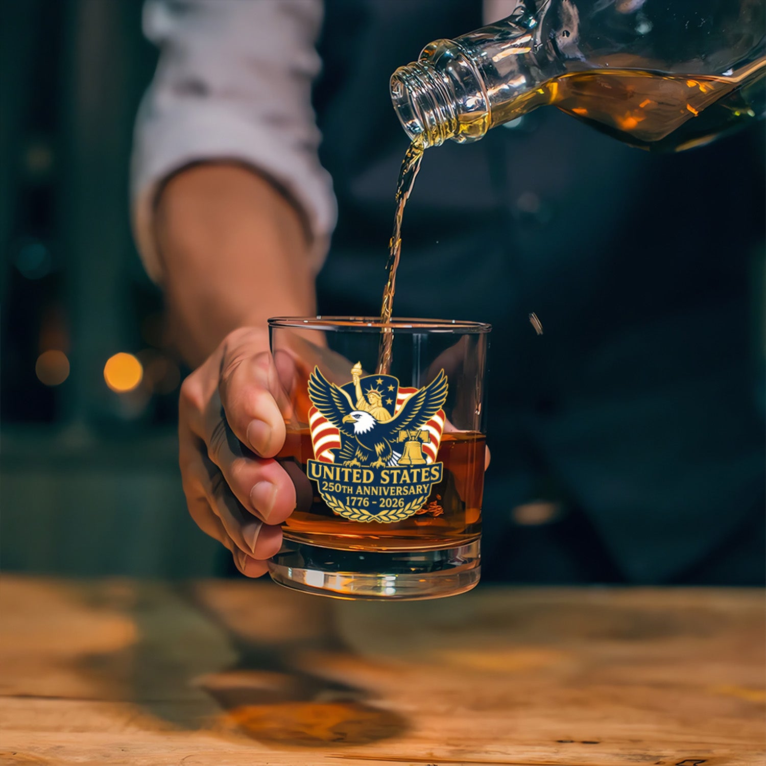 USA 250 Commemorative Whiskey Glass