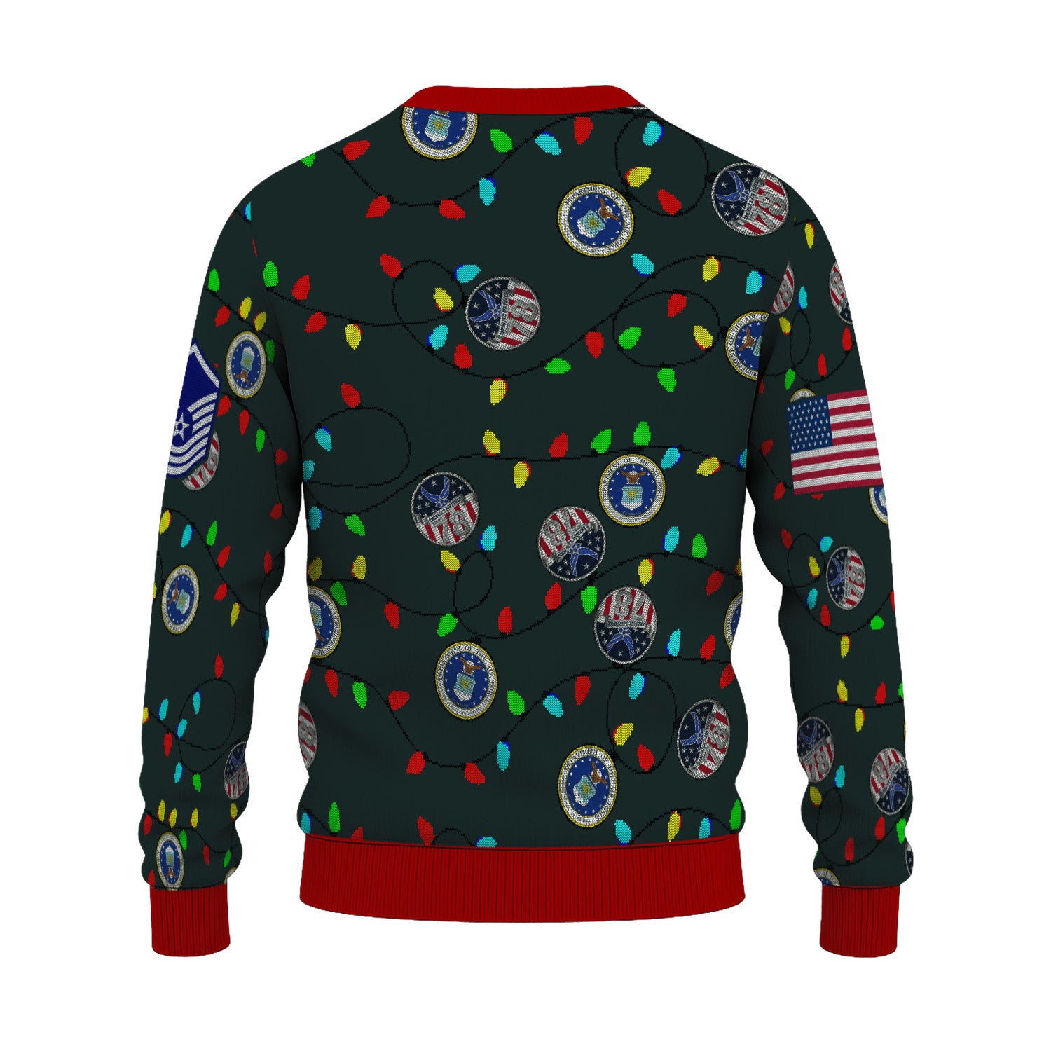 Custom Ranks US Air Force Ugly Christmas Sweater for Women Men KRUST07