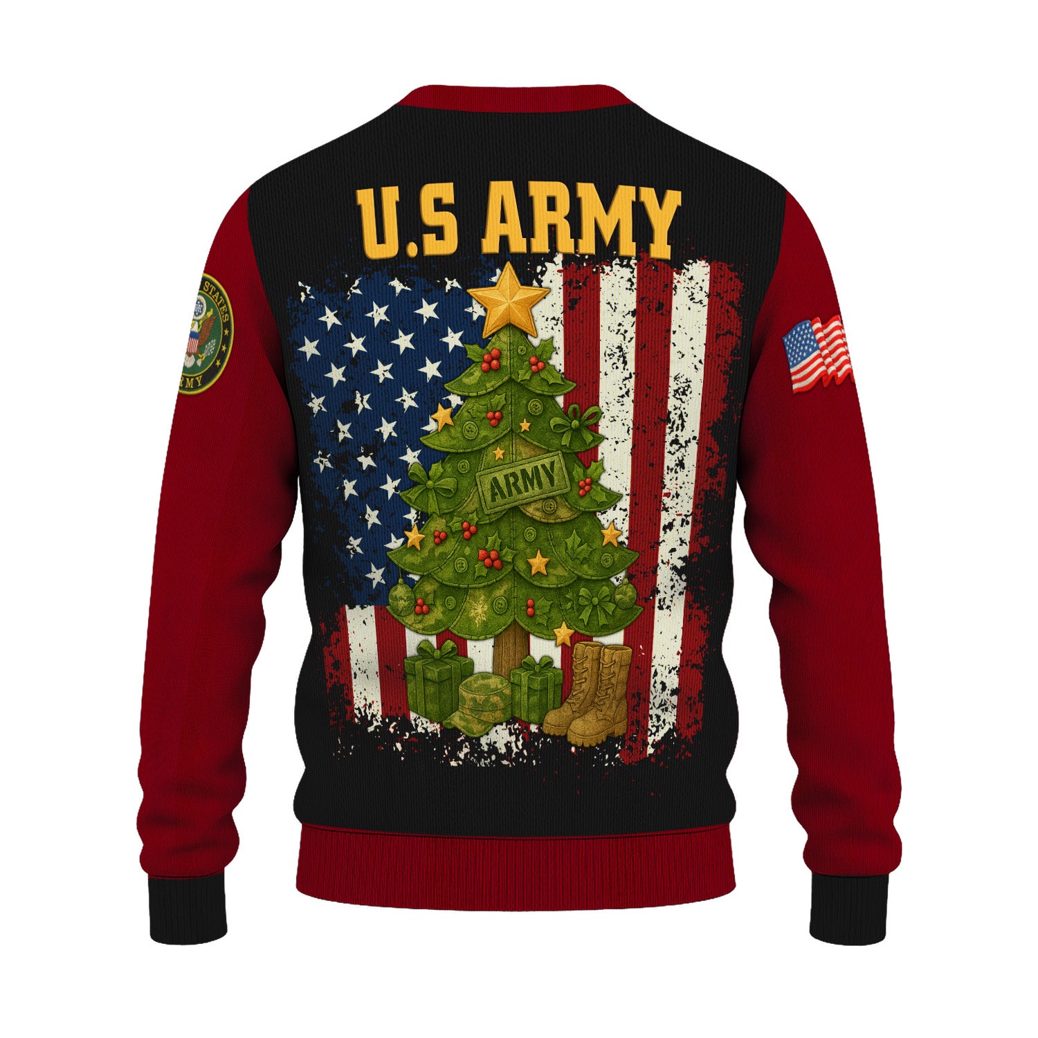 US Army Santa Soldier Ugly Christmas Sweater