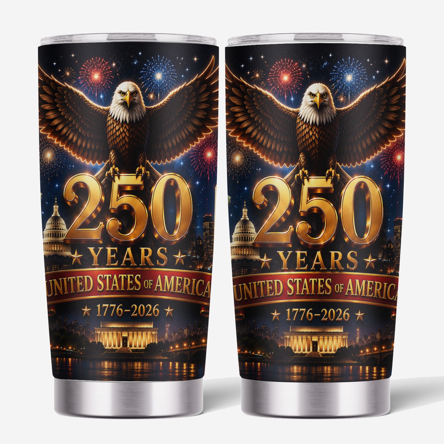 USA 250 Years Patriotic Eagle 20oz Tumbler