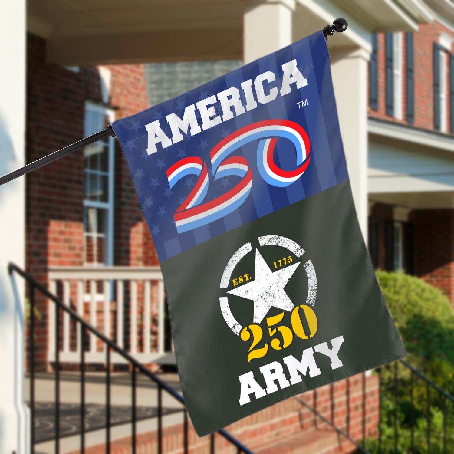 America 250, US Army 250 House Flag 28''x40'' Twin-Side Printing