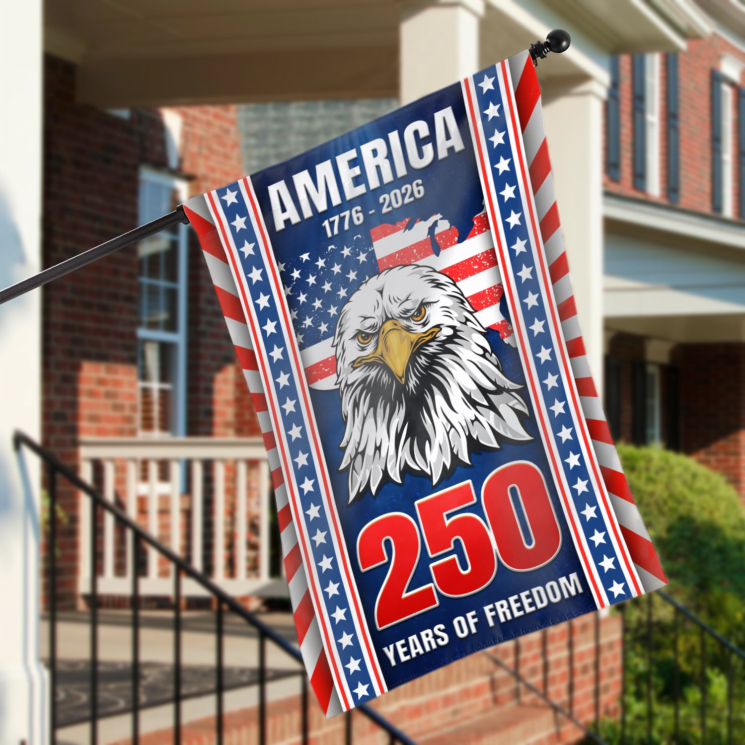 America 1776 - 2026 250 Years Of Freedom House Flag 28''x40'' Twin-Side Printing