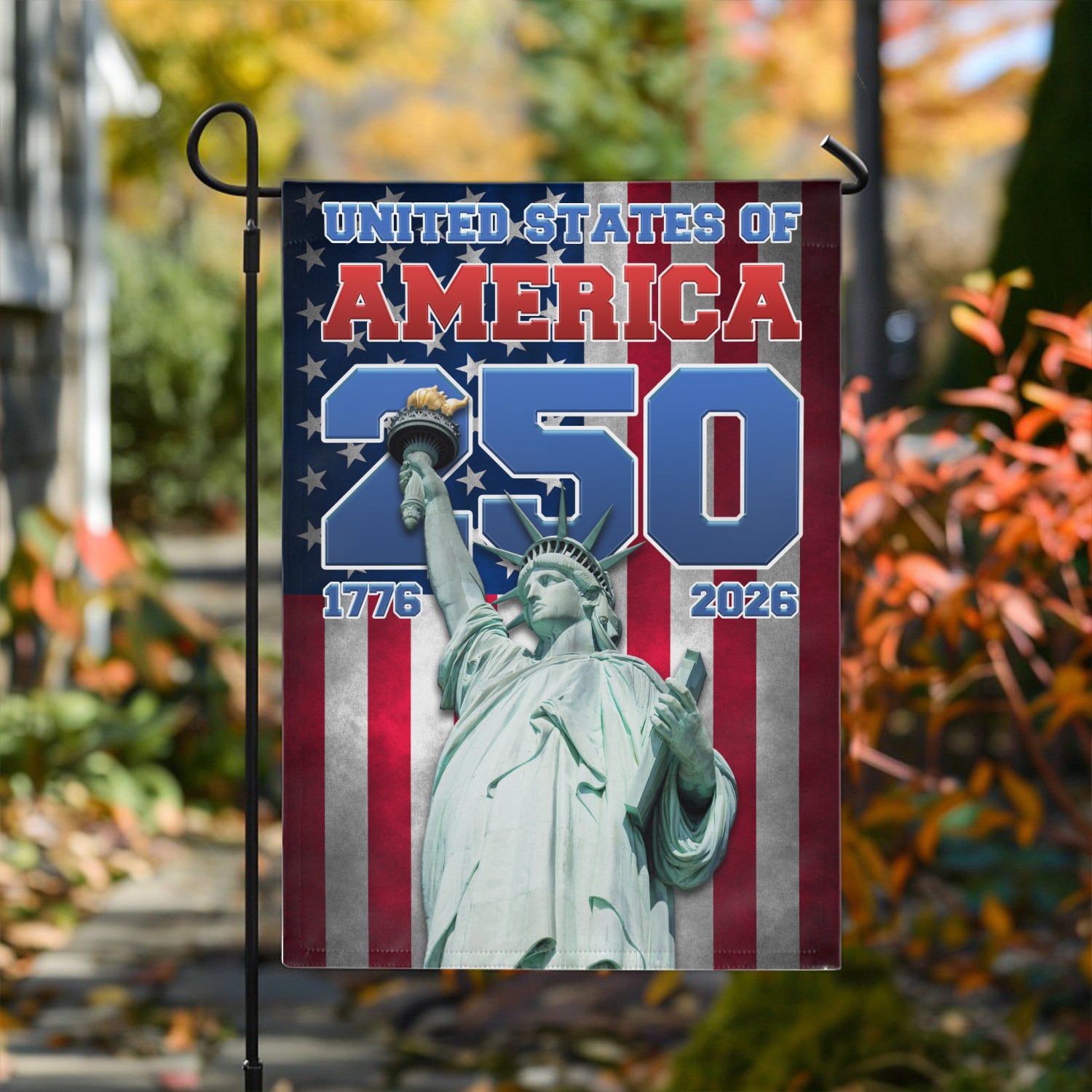 United States Of America 250 1776 - 2026 Garden Flag 12''x18'' Twin-Side Printing