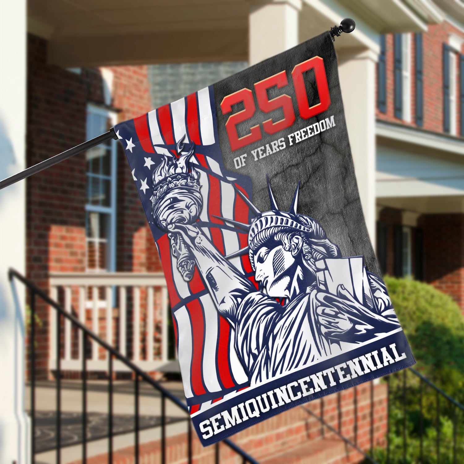 250 Years Of Freedom Semiquincentennial House Flag 28''x40'' Twin-Side Printing