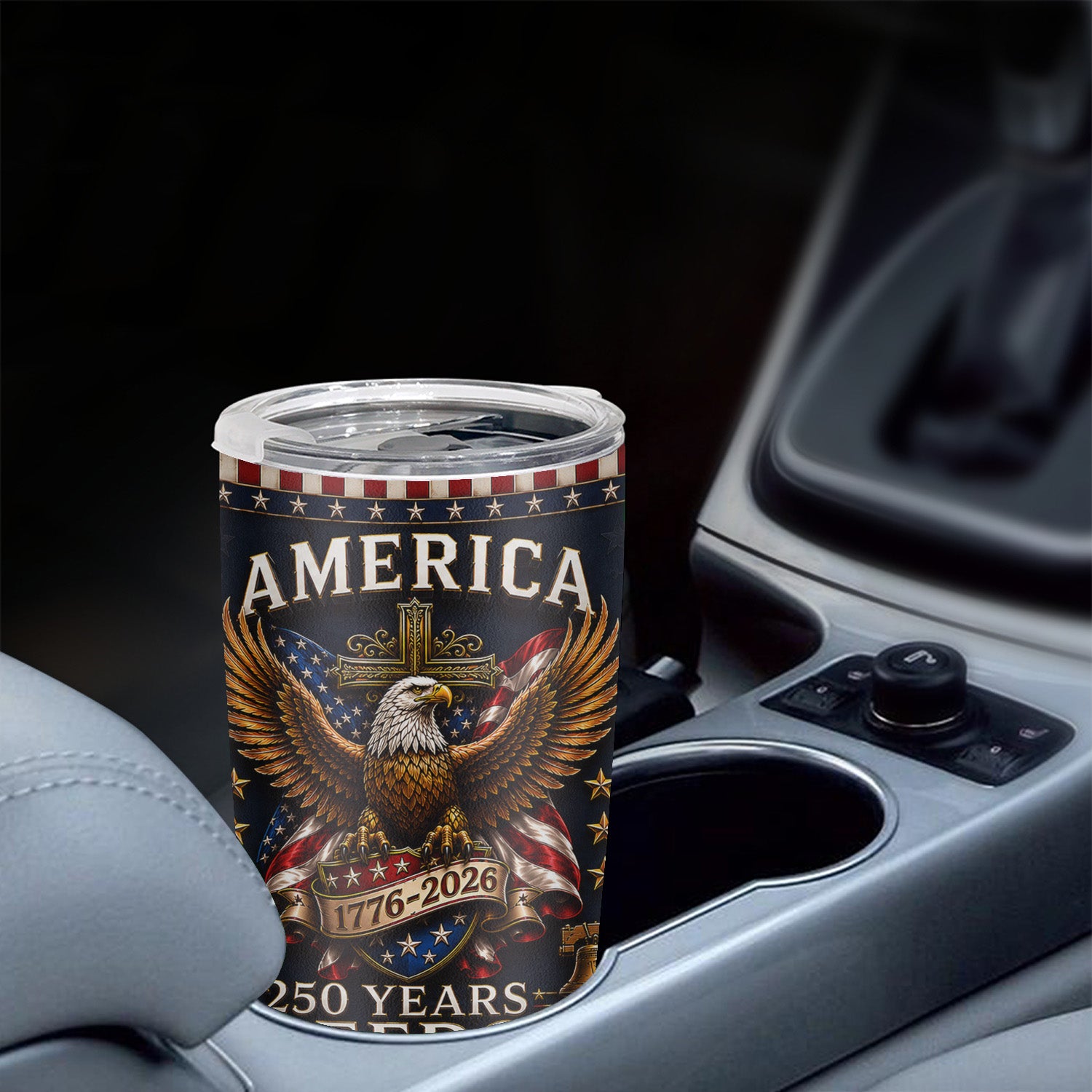America 250 Years Freedom Christian Eagle 20oz Tumbler