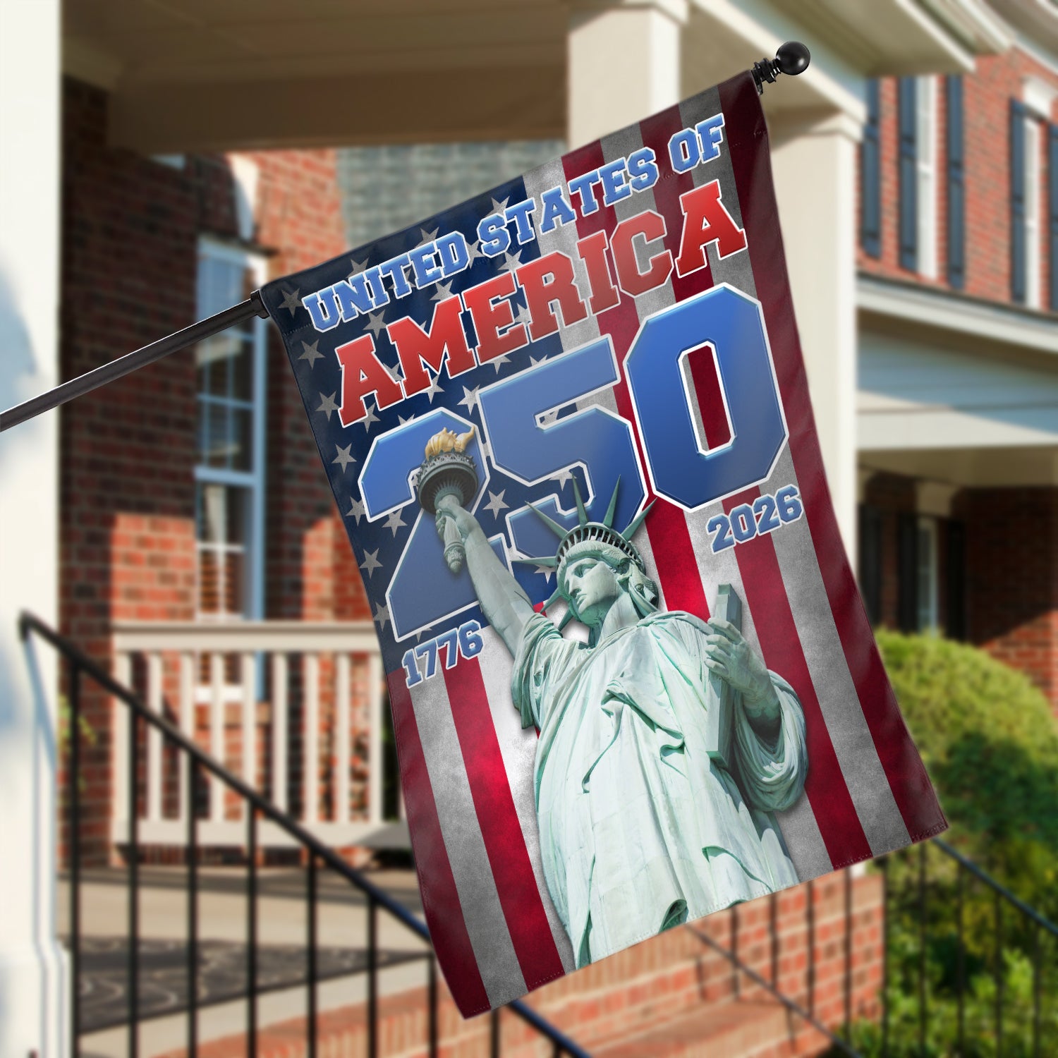 United States Of America 250 1776 - 2026 House Flag 28''x40'' Twin-Side Printing