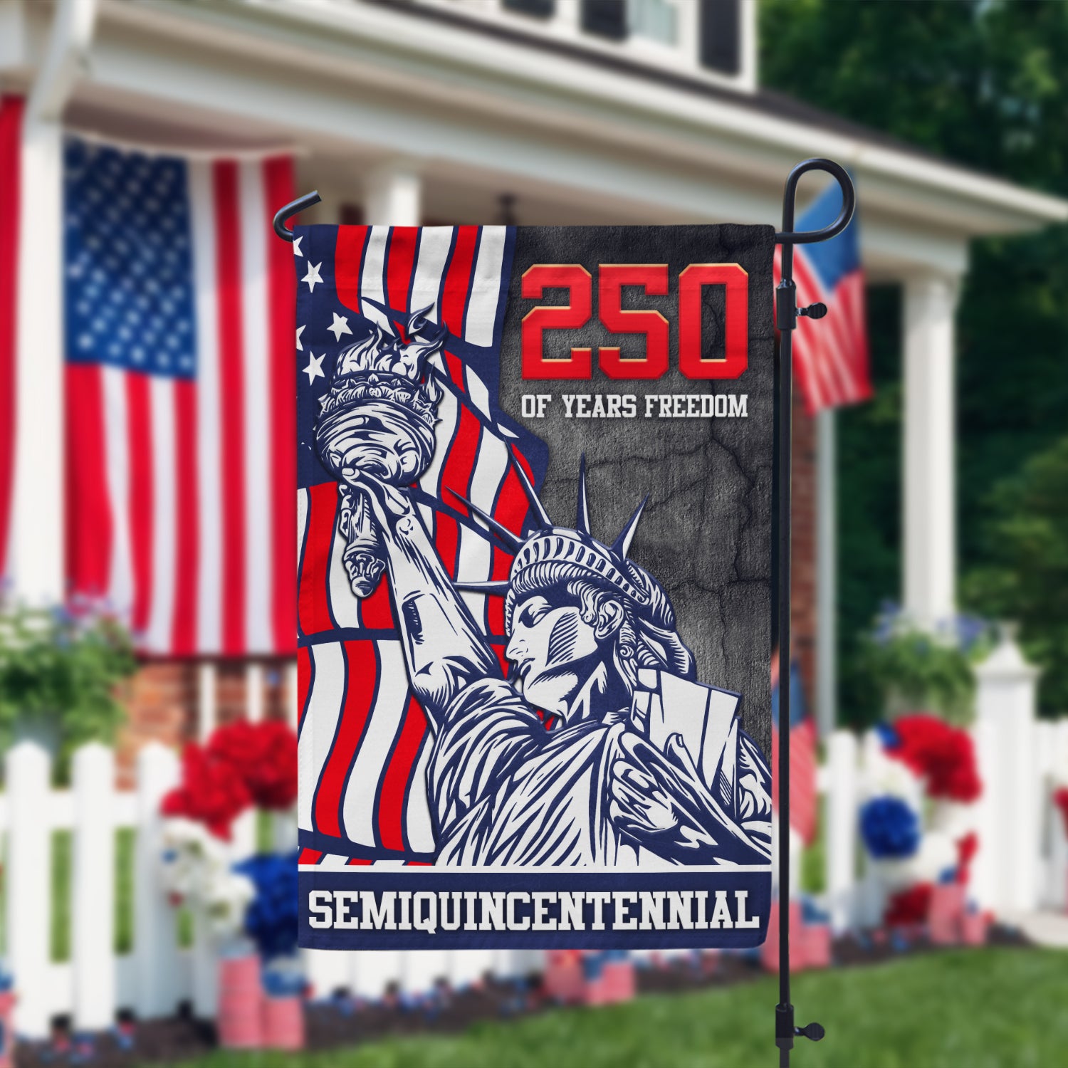 250 Years Of Freedom Semiquincentennial Garden Flag 12''x18'' Twin-Side Printing