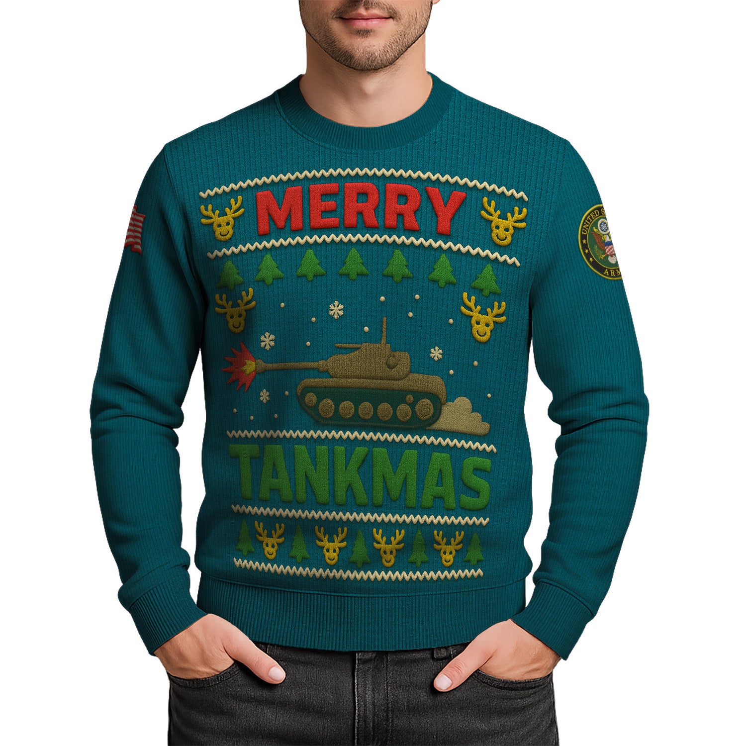 US Army Ugly Christmas Sweater KRUST29