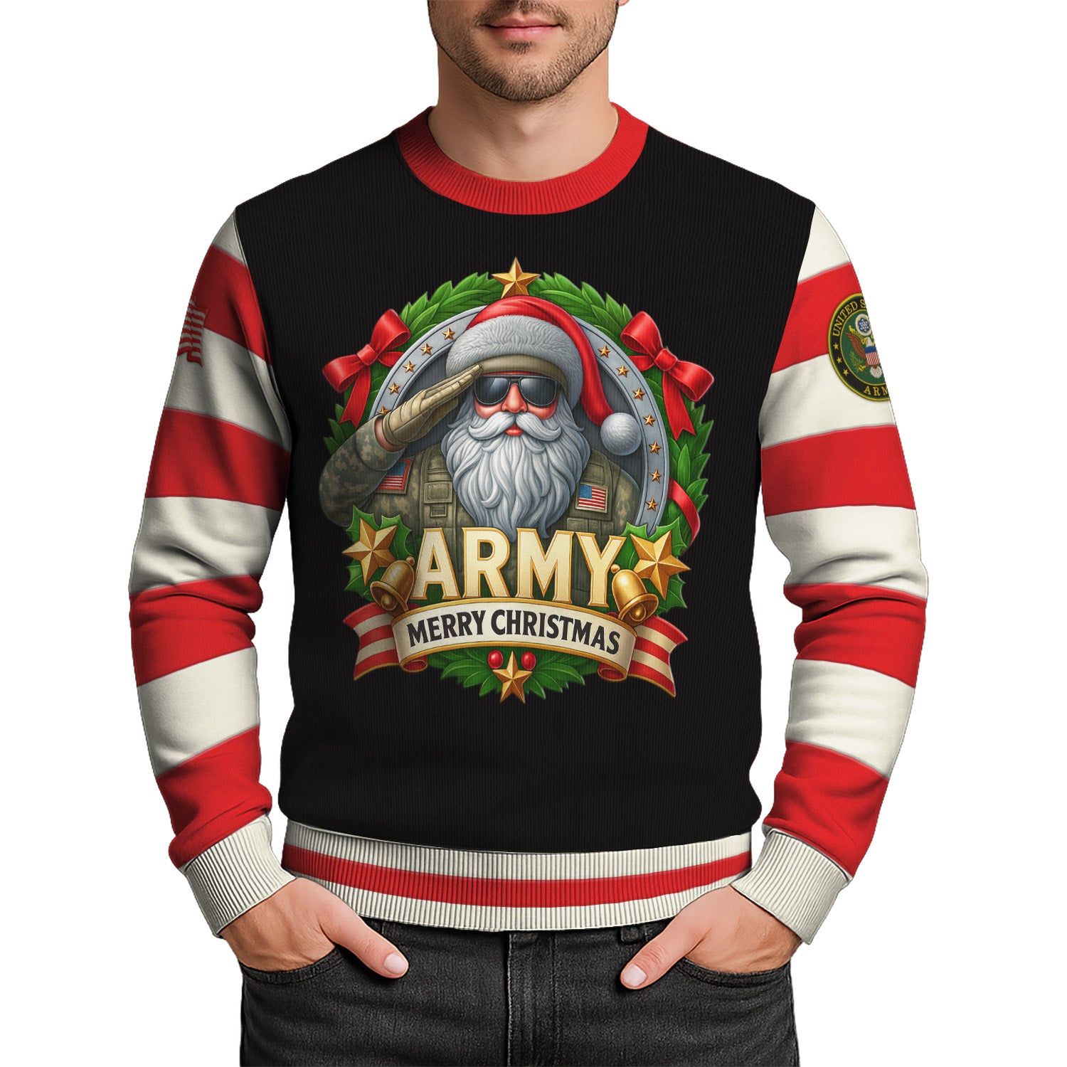 US Army Merry Christmas Ugly Christmas Sweater