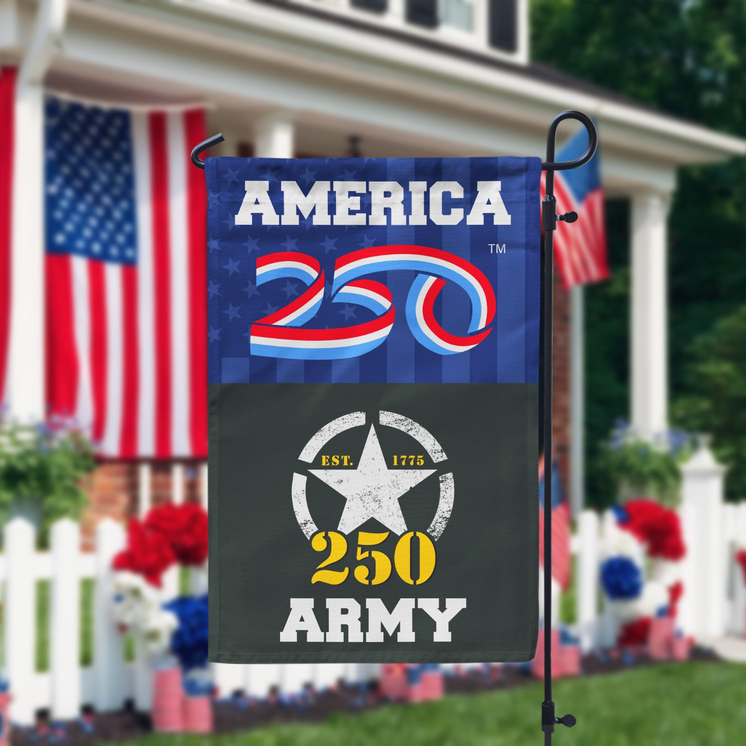 America 250, US Army 250 Garden Flag 12''x18'' Twin-Side Printing