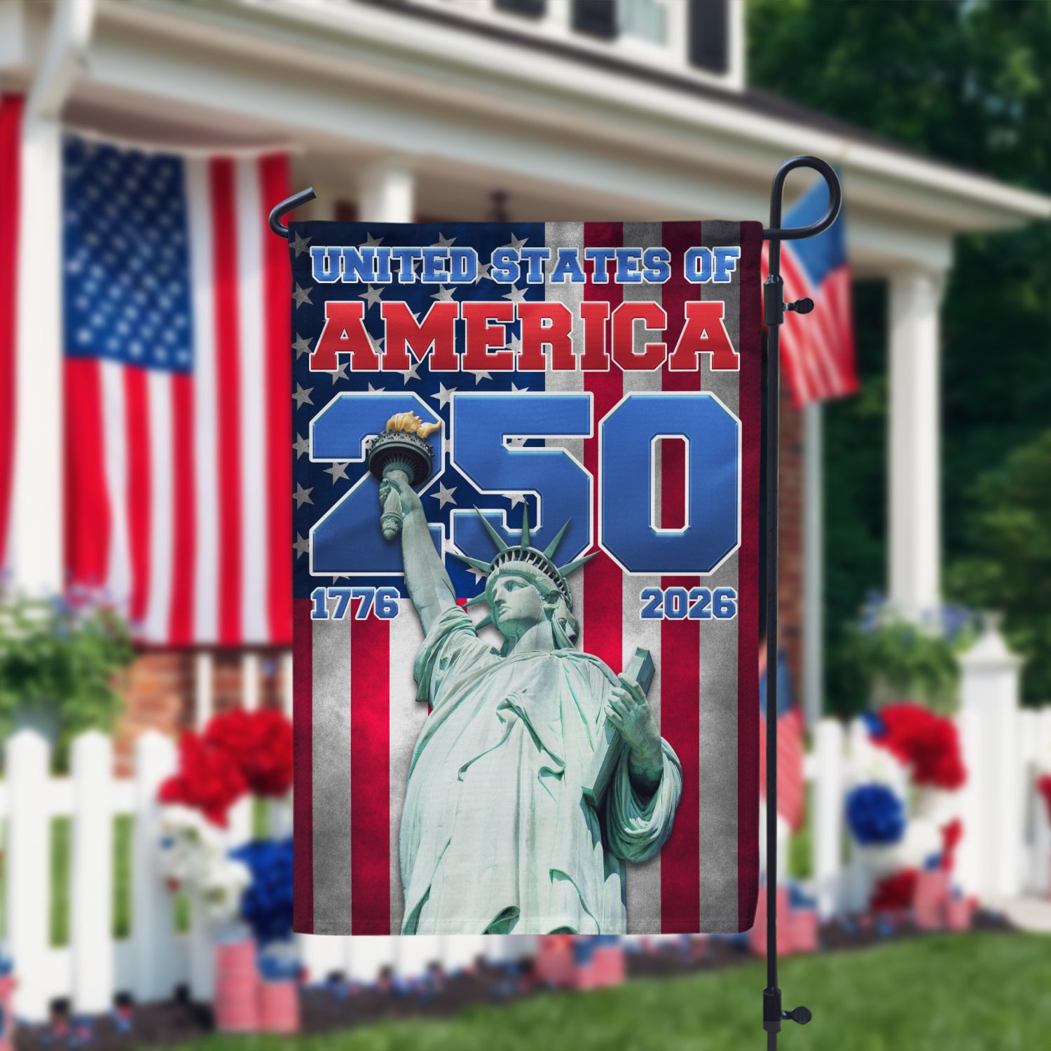 United States Of America 250 1776 - 2026 Garden Flag 12''x18'' Twin-Side Printing