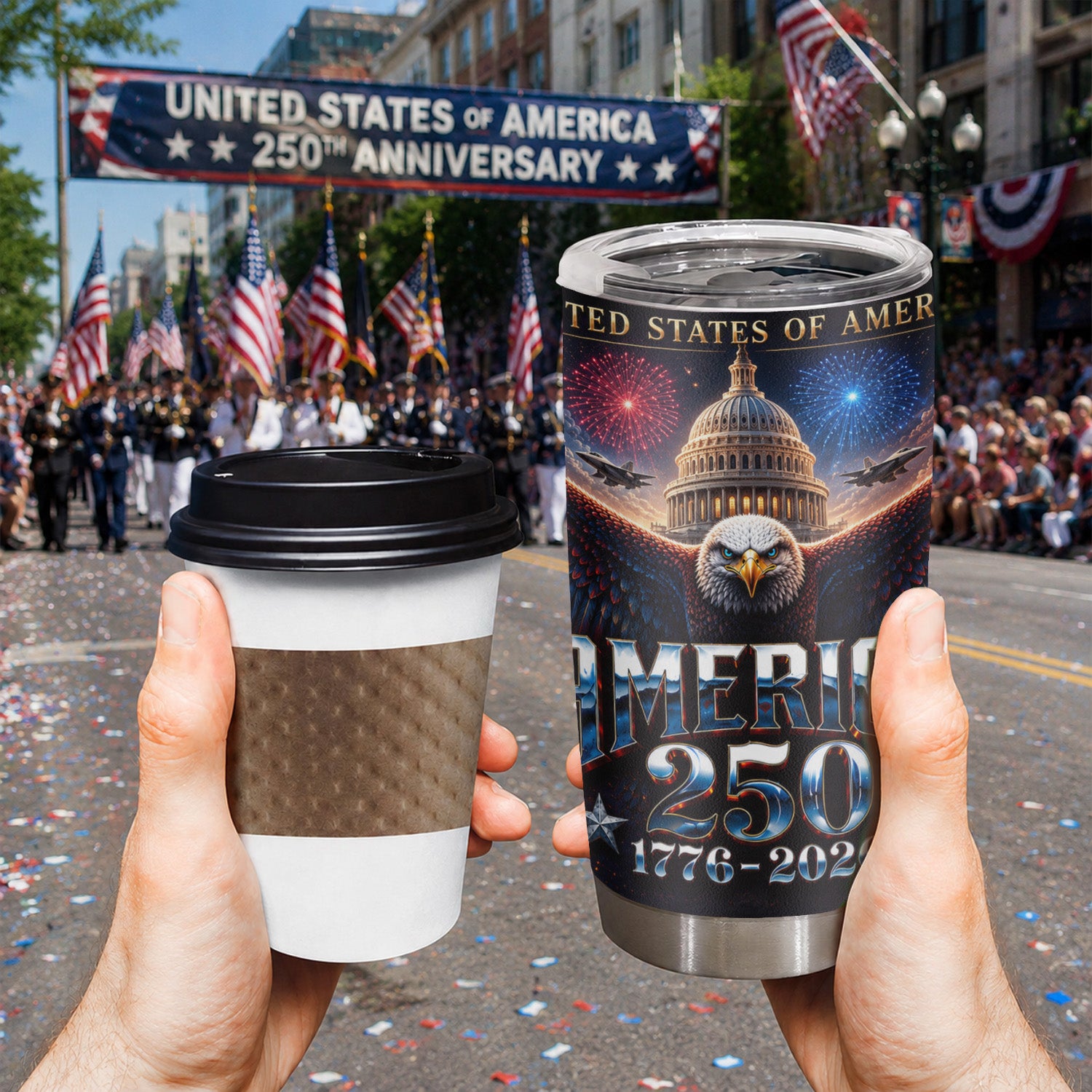 America 250 American Eagle Patriotic 20oz Tumbler