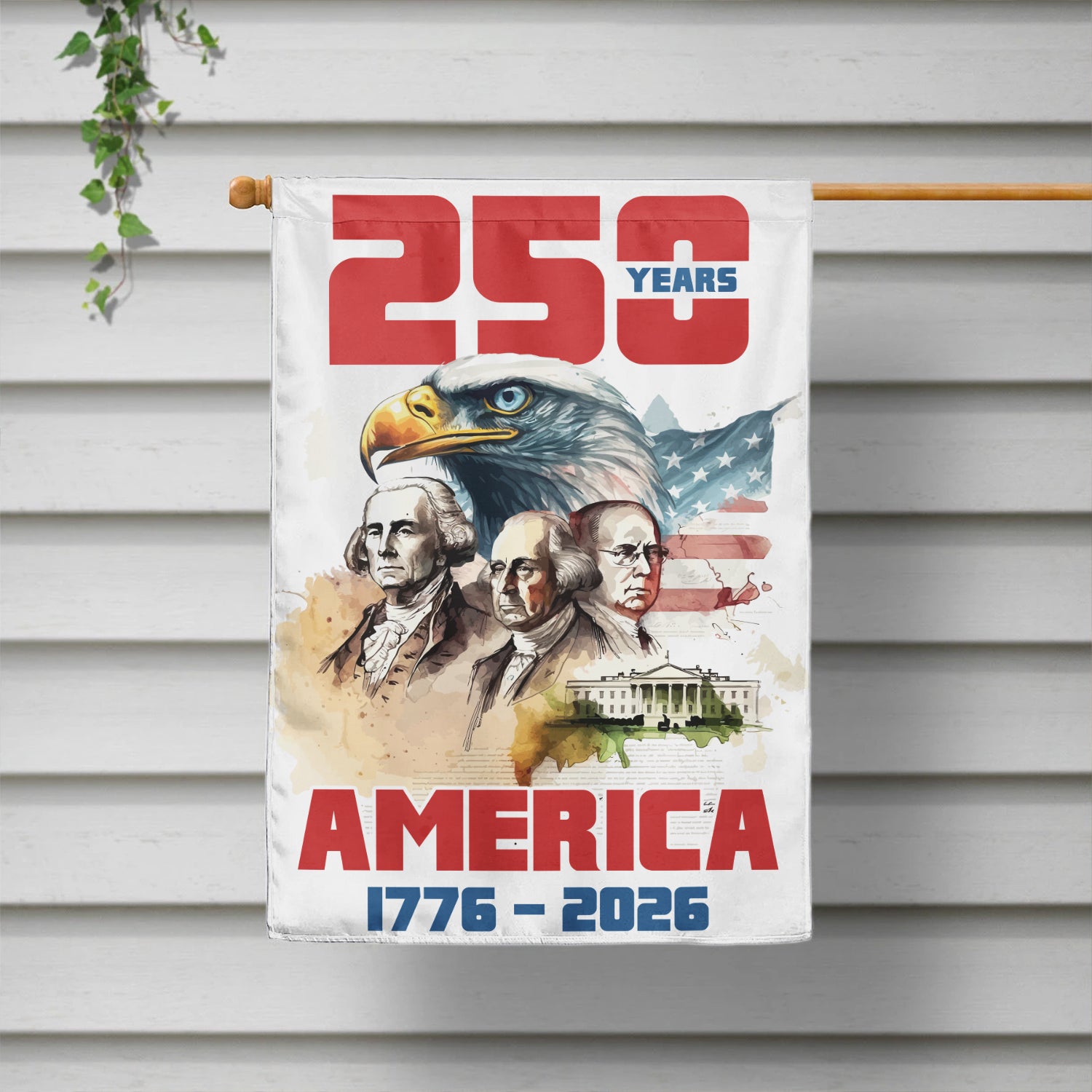 America 1776 - 2026 House Flag 28''x40'' Twin-Side Printing