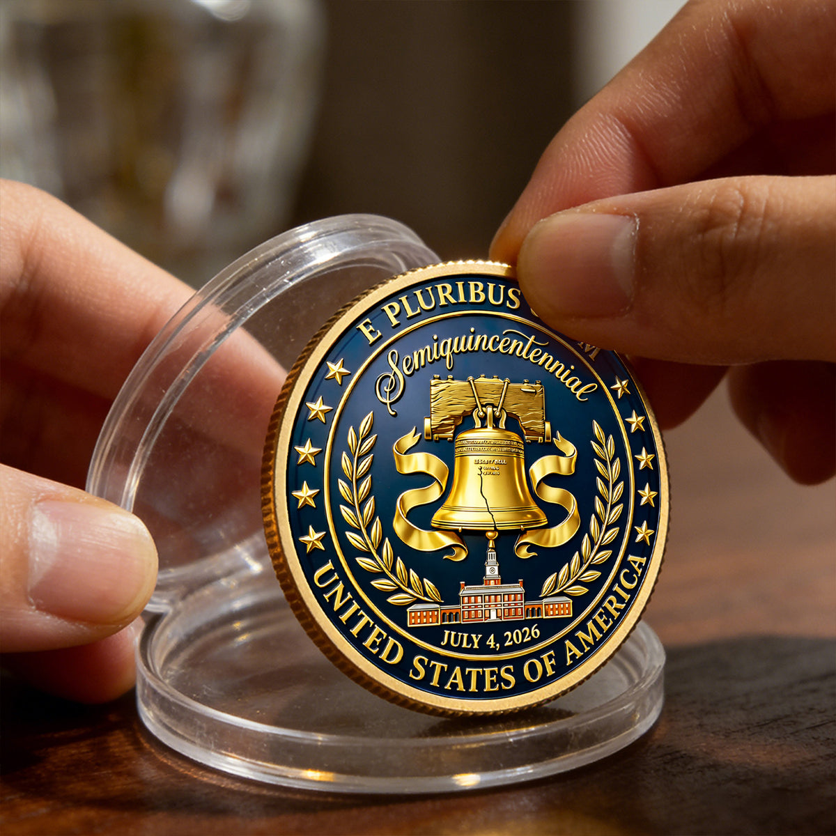 USA 250 Anniversary Coin Custom Name Rank US Army Patriotic Gift