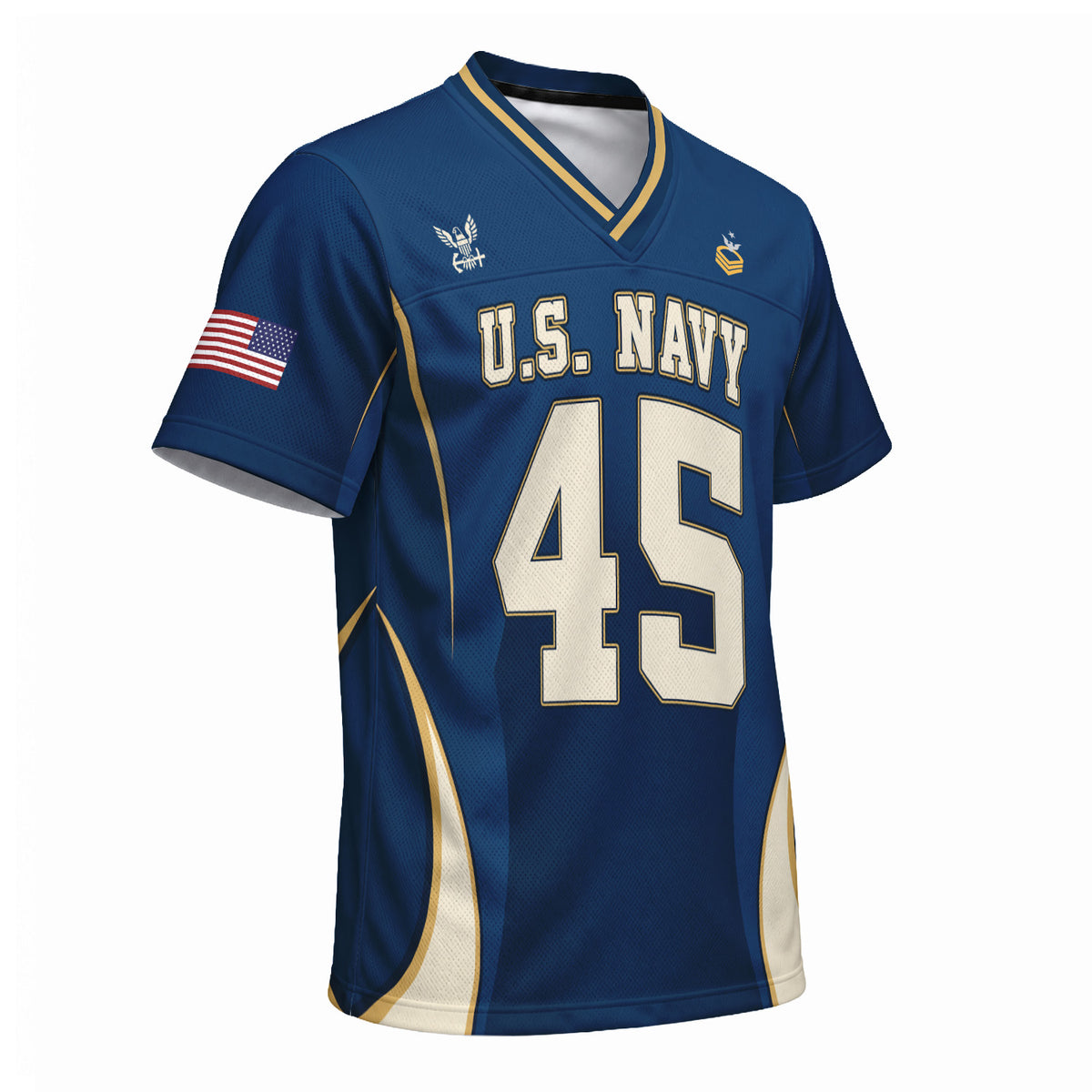 Personalized U.S. Navy Sports Jersey Custom Rank Text and Jersey Number