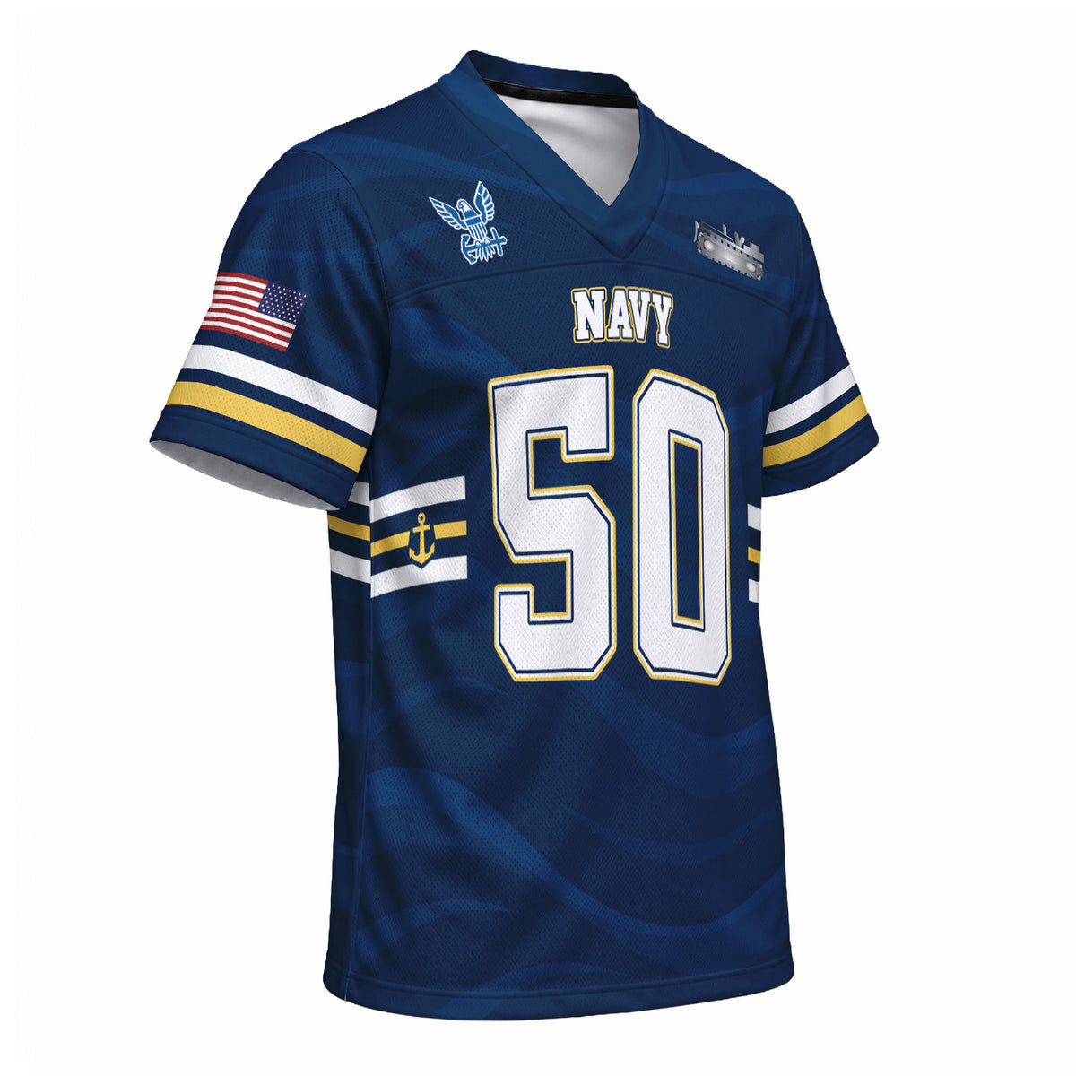 U.S. Navy Sports Jersey Custom Military Rank Text and Jersey Number