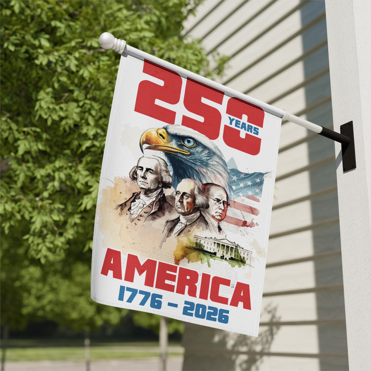 America 1776 - 2026 House Flag 28''x40'' Twin-Side Printing