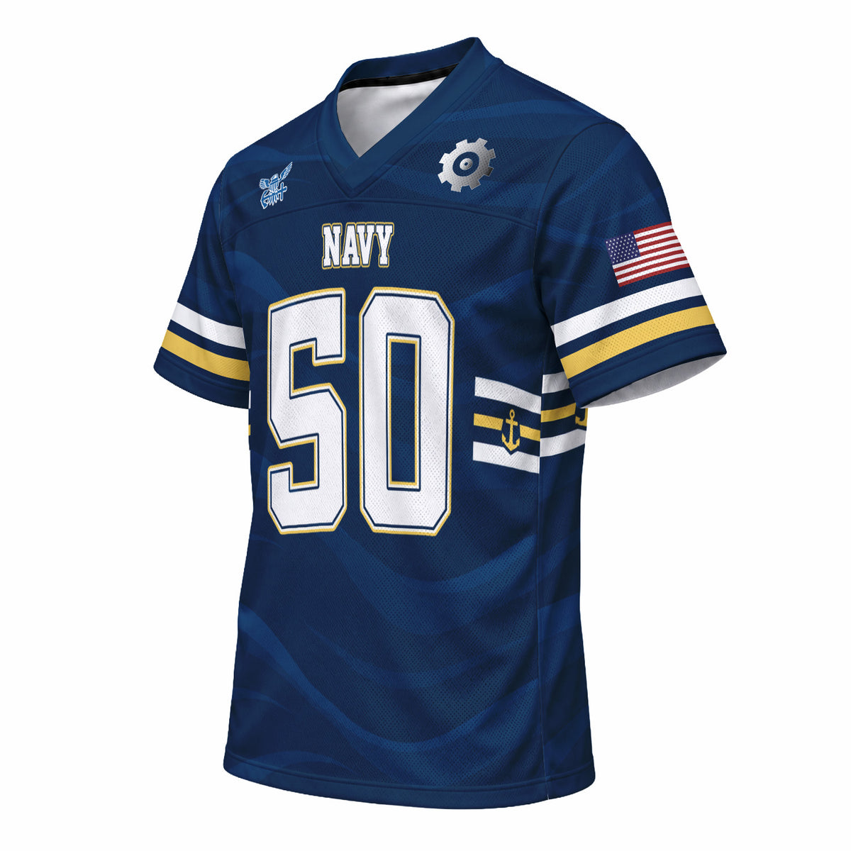 U.S. Navy Sports Jersey Custom Military Rank Text and Jersey Number