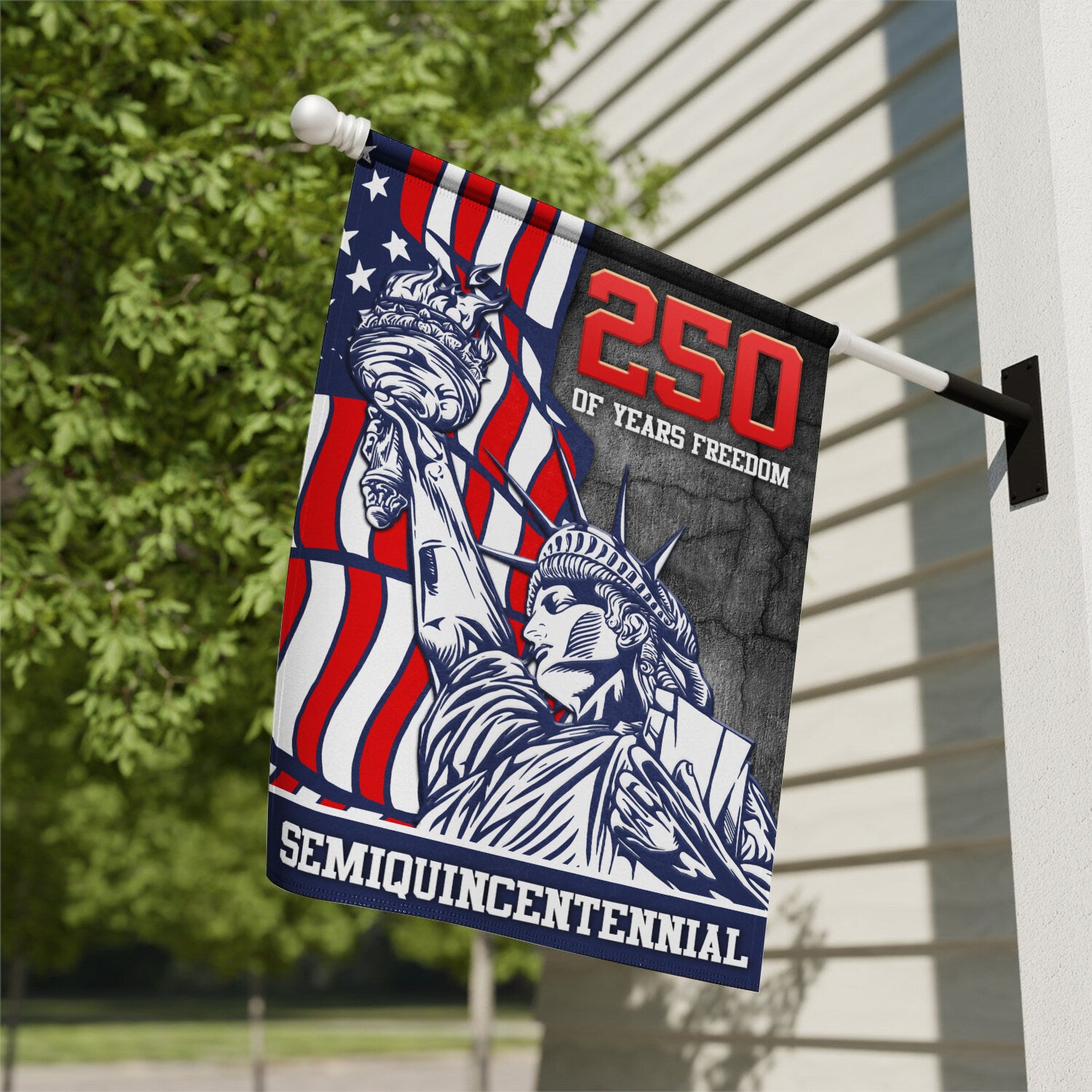 250 Years Of Freedom Semiquincentennial House Flag 28''x40'' Twin-Side Printing