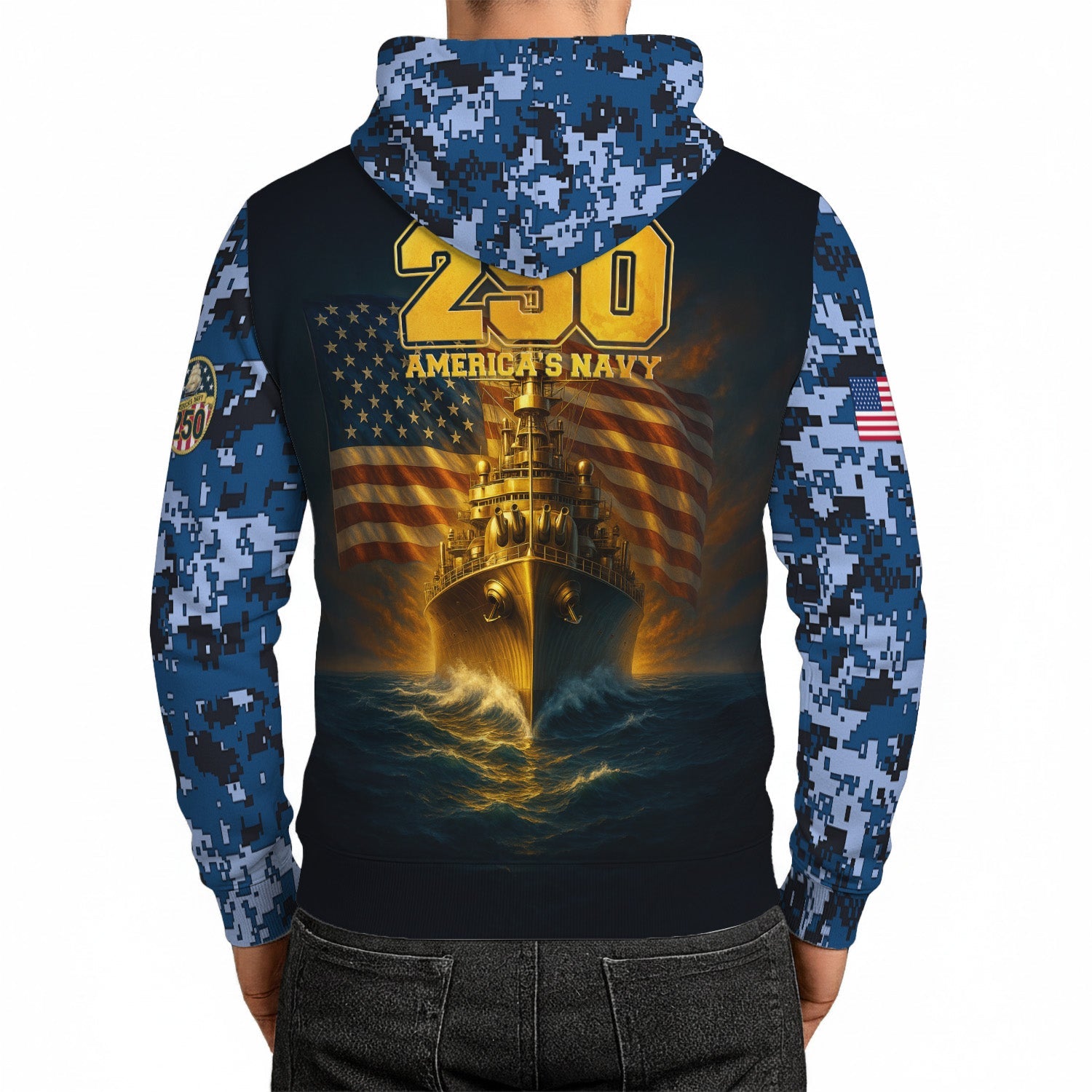 Personalized US Navy 3D All Over Print Hoodie KRH3D06