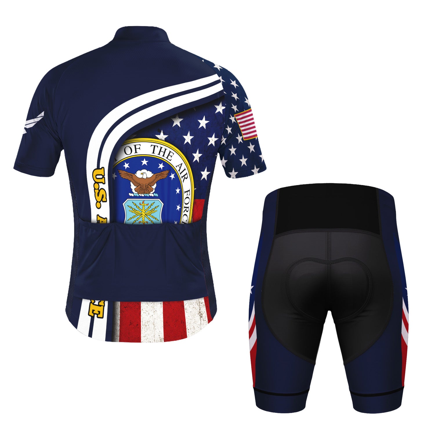 Personalized Military U.S. Air Force Inspired Cycling Jersey Kit