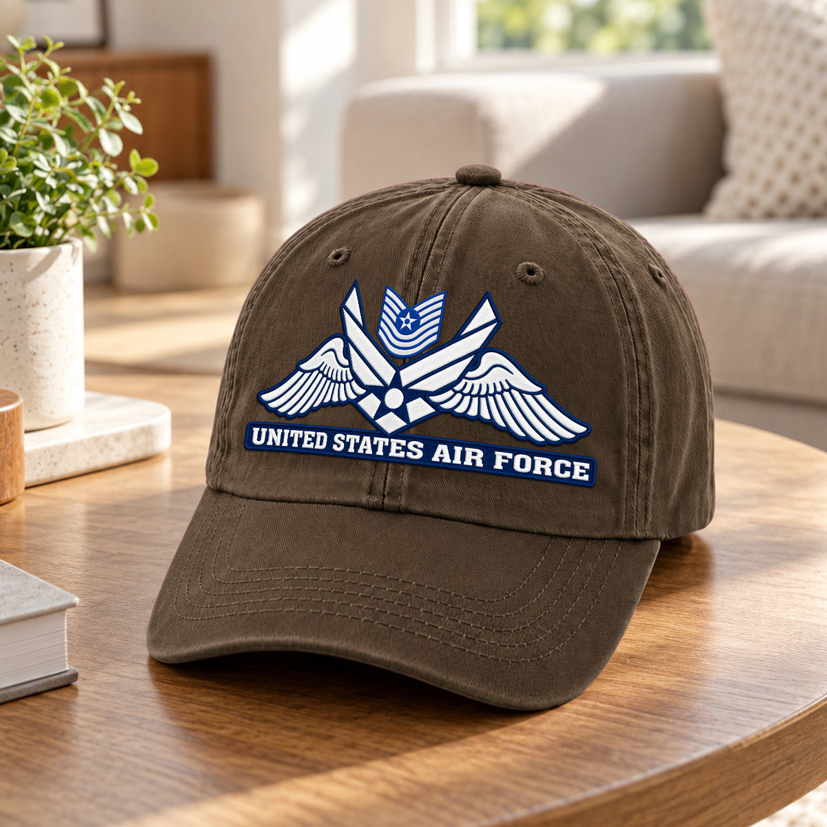 Custom U.S. Air Force Cotton Hat Personalized Rank and Name