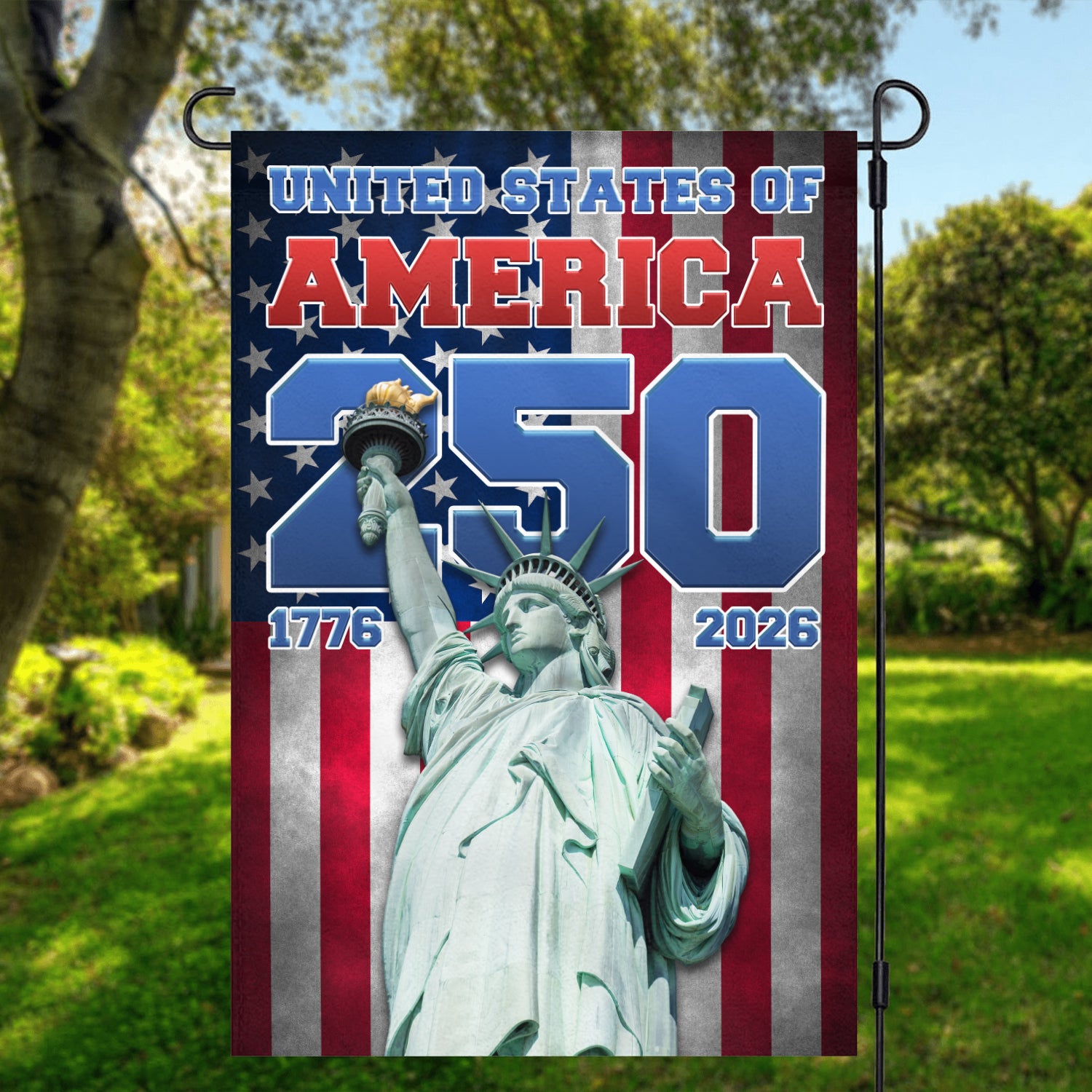 United States Of America 250 1776 - 2026 Garden Flag 12''x18'' Twin-Side Printing