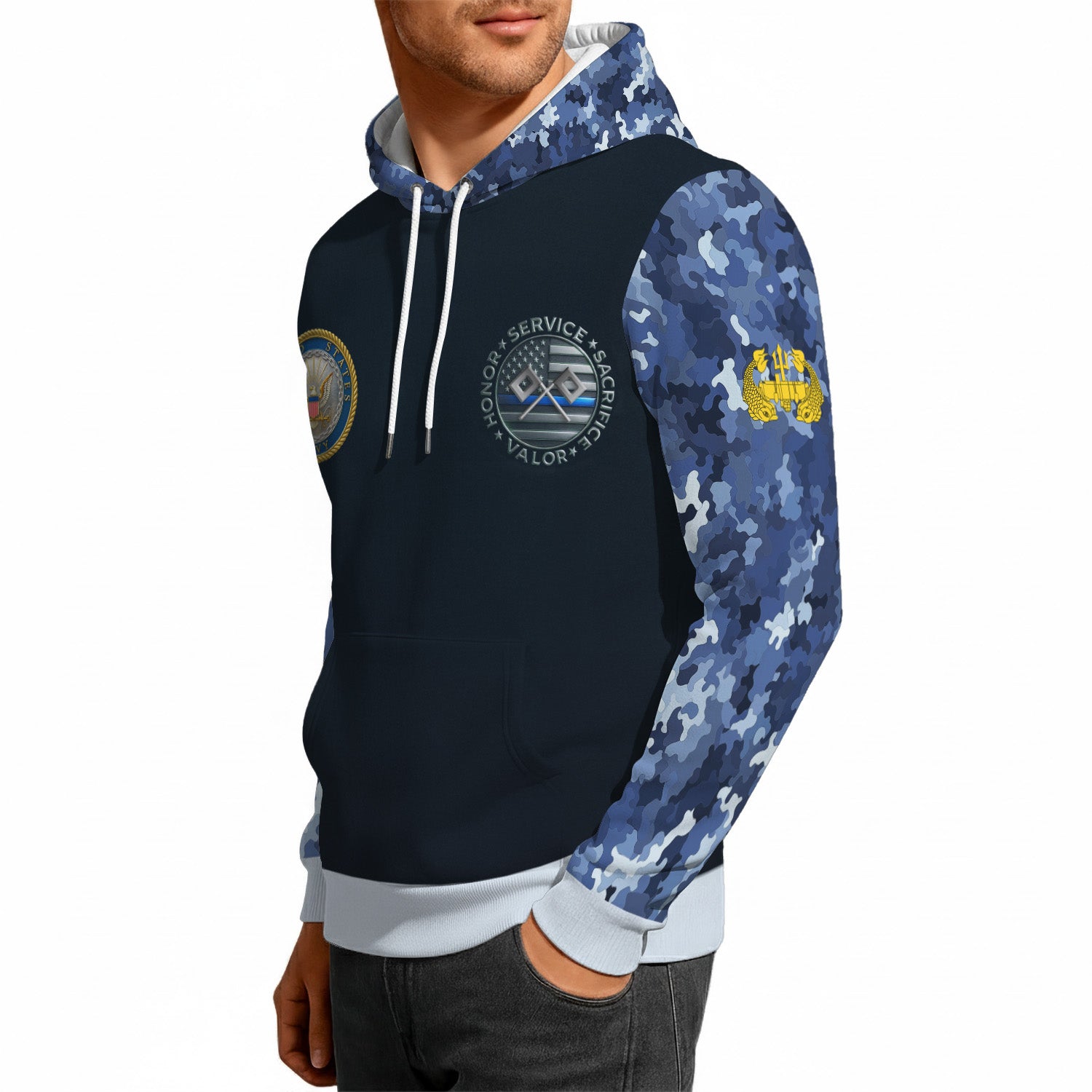 Personalized US Navy 3D All Over Print Hoodie KRH3D01