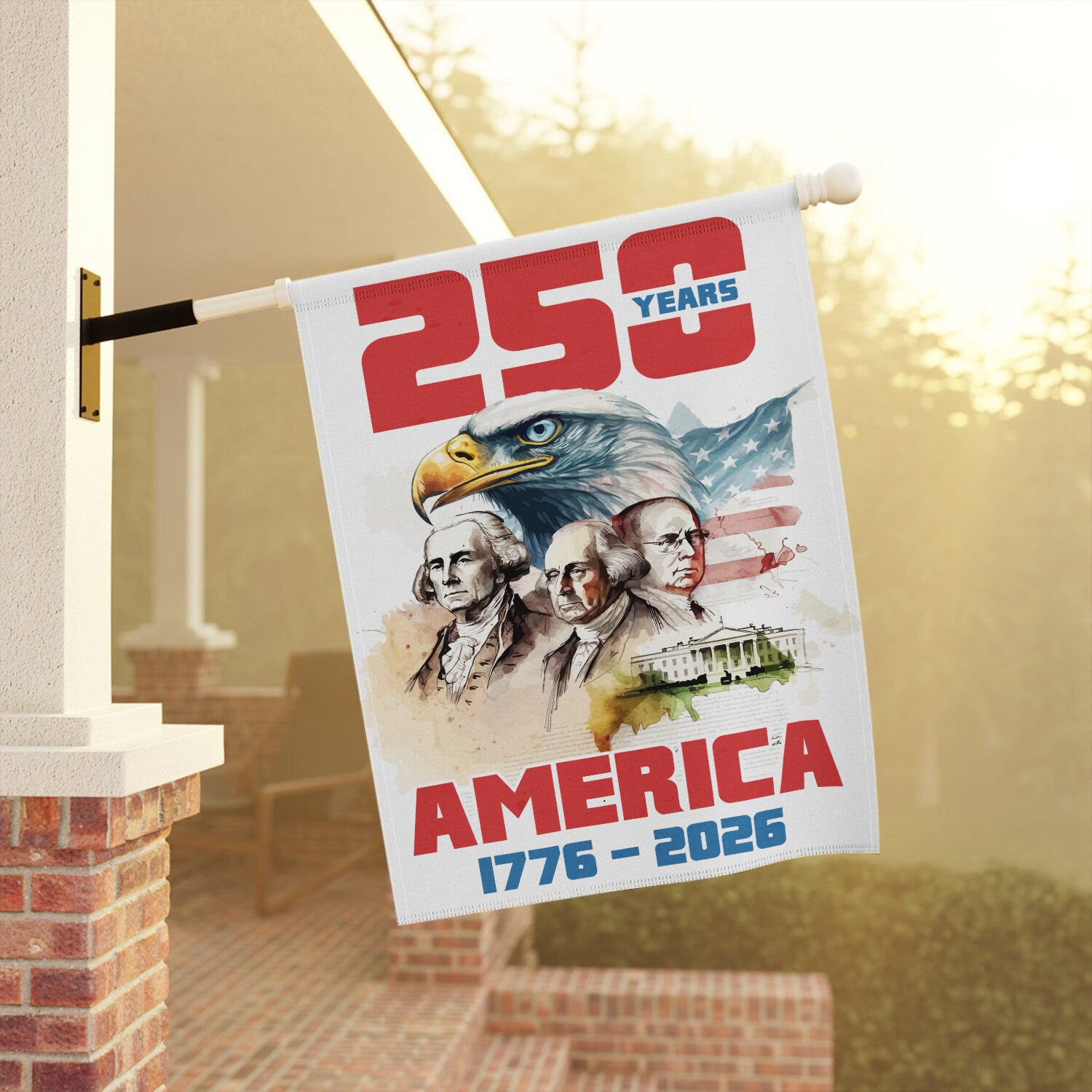 America 1776 - 2026 House Flag 28''x40'' Twin-Side Printing